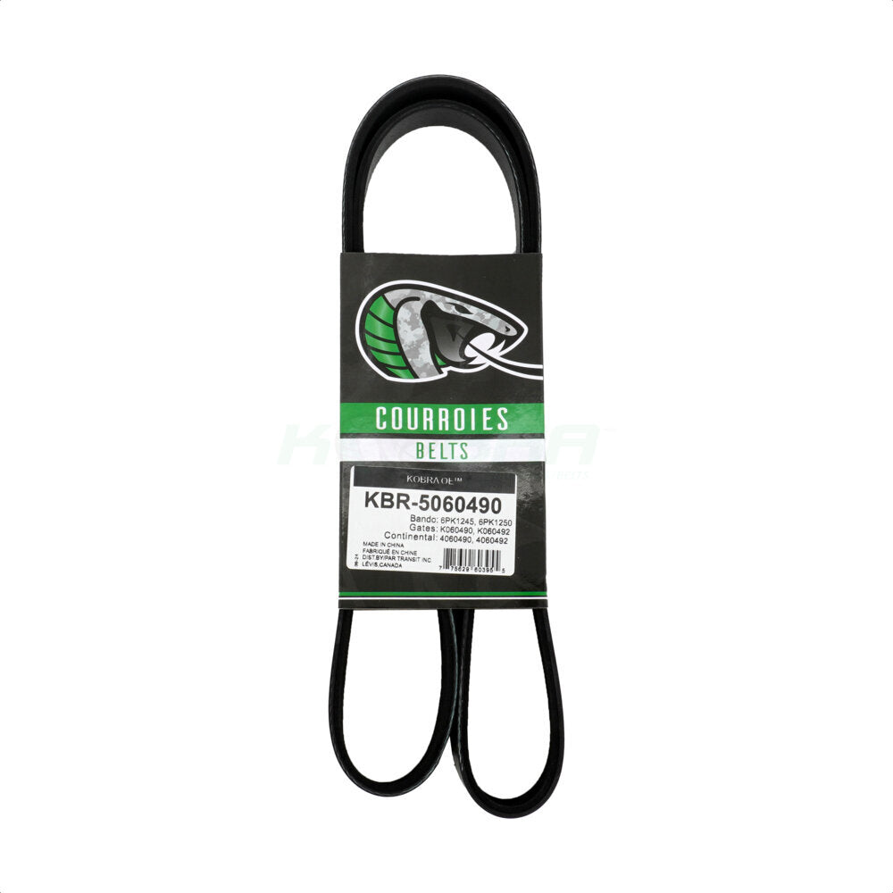 Kobra KBR-5060490 Serpentine Belt for 1980-2023 Kia Seltos, Mitsubishi Mirage, Mitsubishi Mirage G4 - Main Drive, Fan To Air Conditioning, Air Conditioning