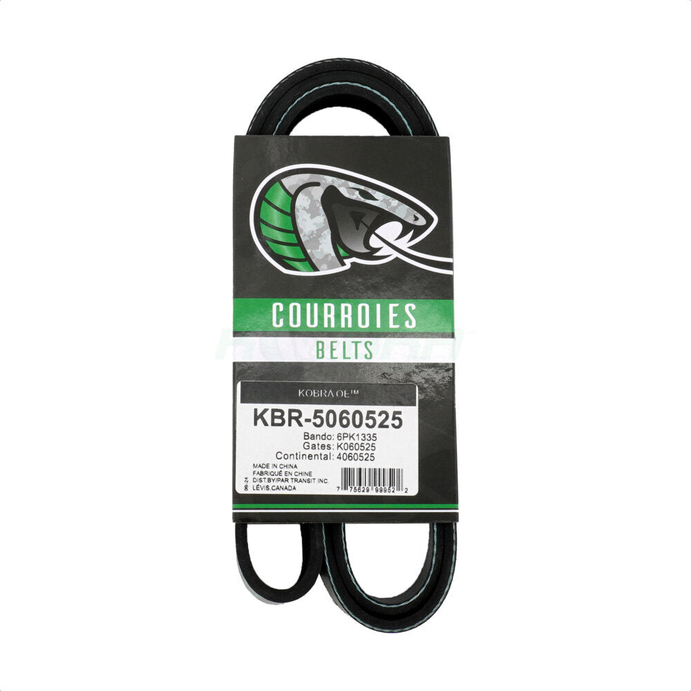 Kobra KBR-5060525 Serpentine Belt for 1986-2021 Jeep Wrangler - Water Pump To Air Conditioning, Fan To Air Conditioning, Fan, Alternator and Idler