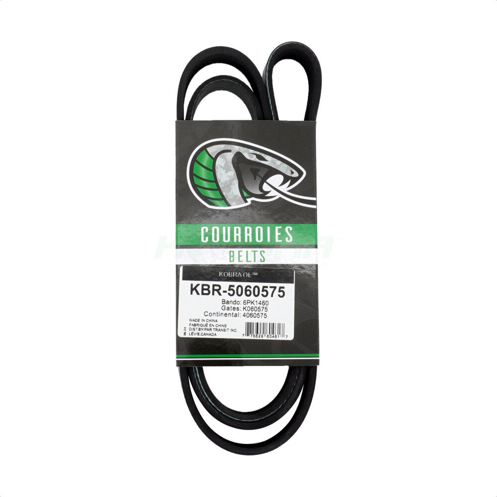 Kobra KBR-5060575 Serpentine Belt for 2001-2024 Chevrolet Corvette, Cadillac CT5, Ford Ranger - Main Drive, Air Conditioning, Fan To Air Conditioning