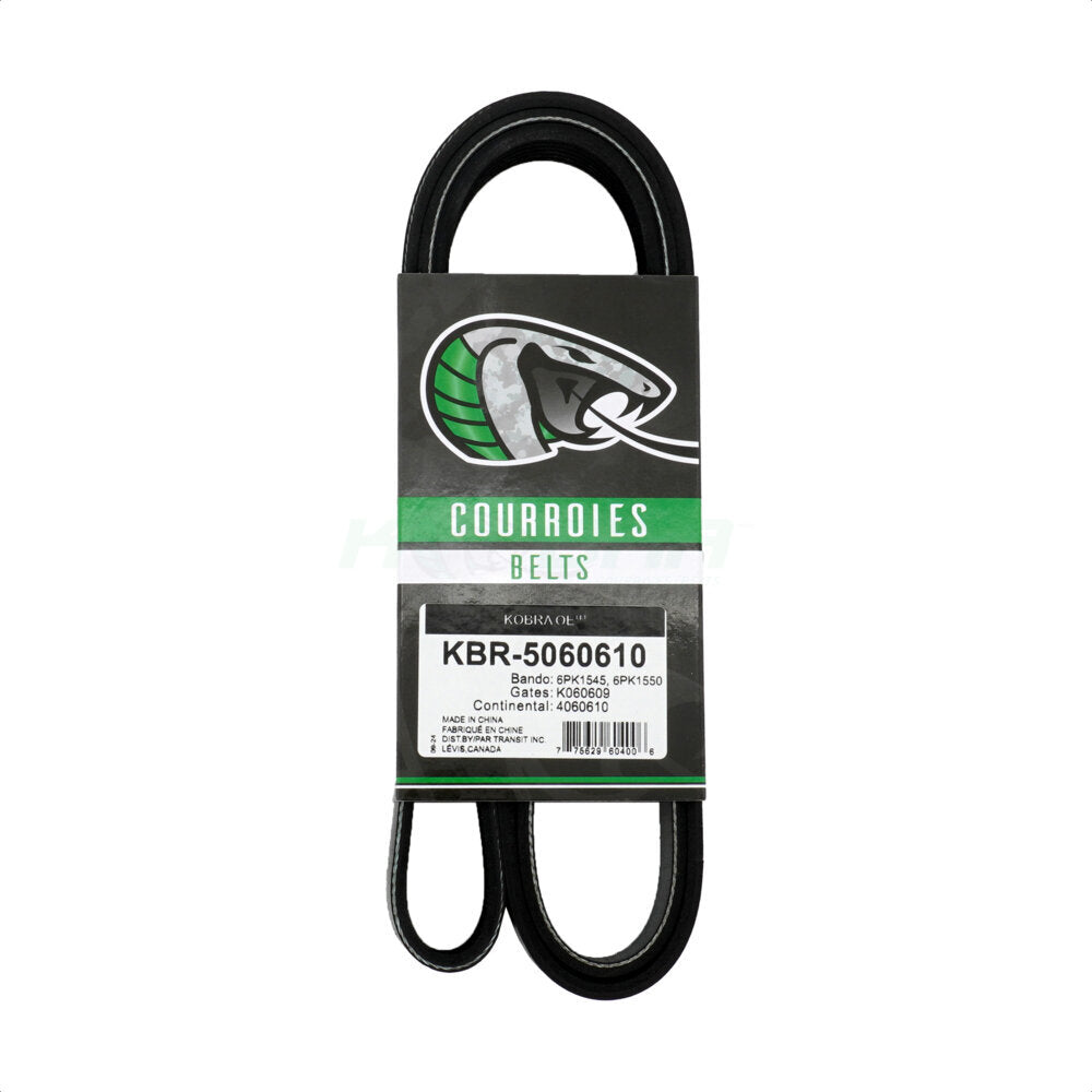 Kobra KBR-5060610 Serpentine Belt for 1983-2023 Kenworth T680, Peterbilt 520, Peterbilt 567 - Air Conditioning, Main Drive, Fan