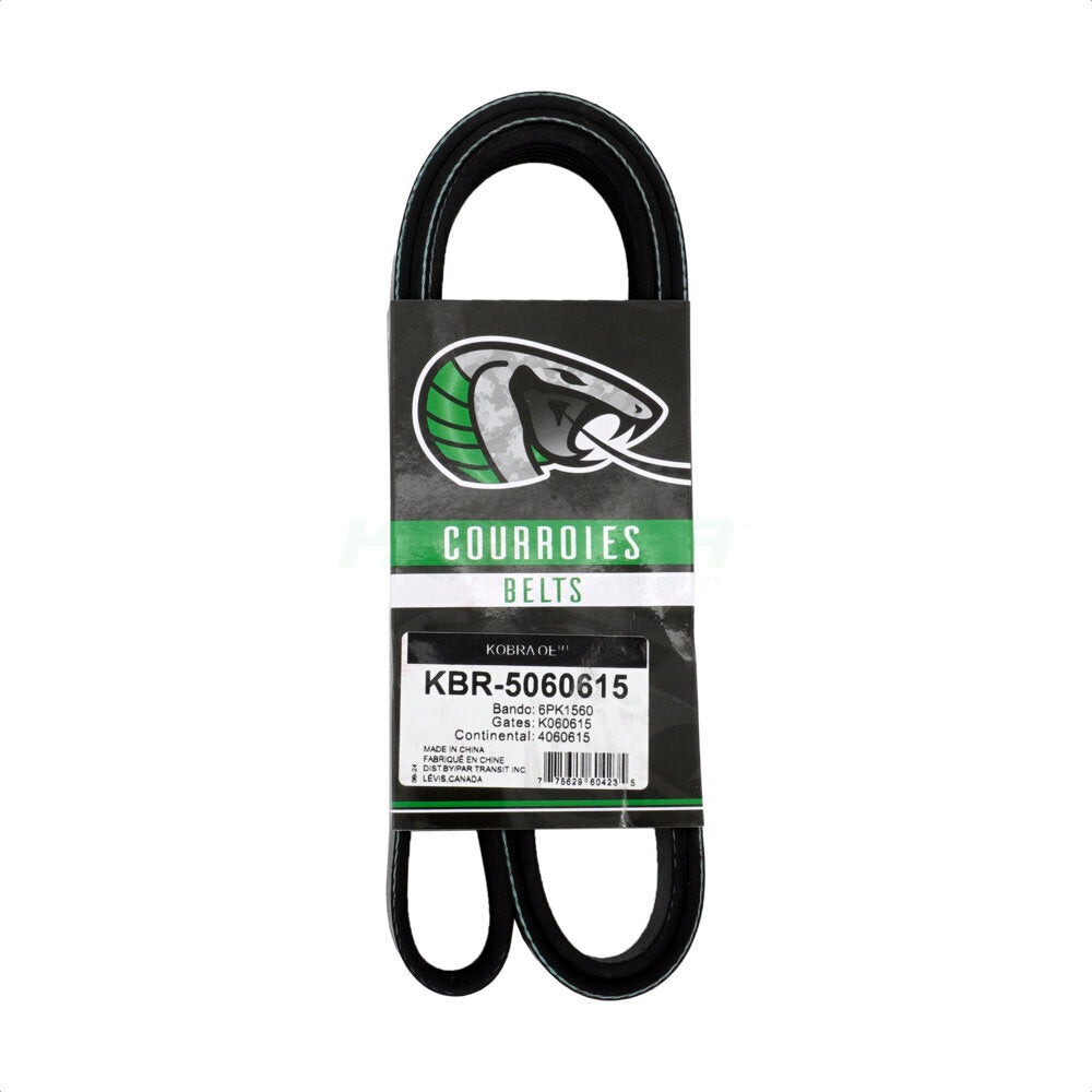 Kobra KBR-5060615 Serpentine Belt for 1983-2025 Toyota Highlander - Main Drive, Water Pump, Alternator, Air Conditioning and Power, Alternator, Water Pump and Power Steering