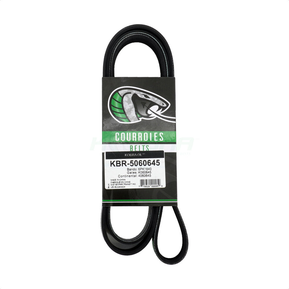 Kobra KBR-5060645 Serpentine Belt for 2001-2024 Jeep Grand Cherokee, International HX520, Jeep Grand Cherokee L - Main Drive, Air Conditioning, Air Conditioning, Alternator and Tensioner