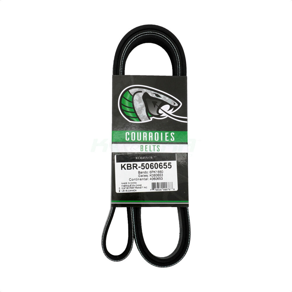 Kobra KBR-5060655 Serpentine Belt for 1994-2013 Ram 1500, Mack CT, Volkswagen Golf - Main Drive, Fan and Alternator, Alternator, Power Steering and Air Conditioning