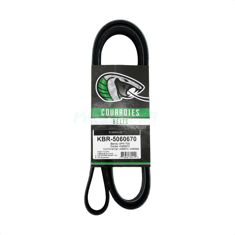 Kobra KBR-5060670 Serpentine Belt for 1987-2023 Mercedes-Benz Sprinter 2500, Kia Telluride, Freightliner Sprinter 1500 - Main Drive, Fan, Alternator and Water Pump, Supercharger