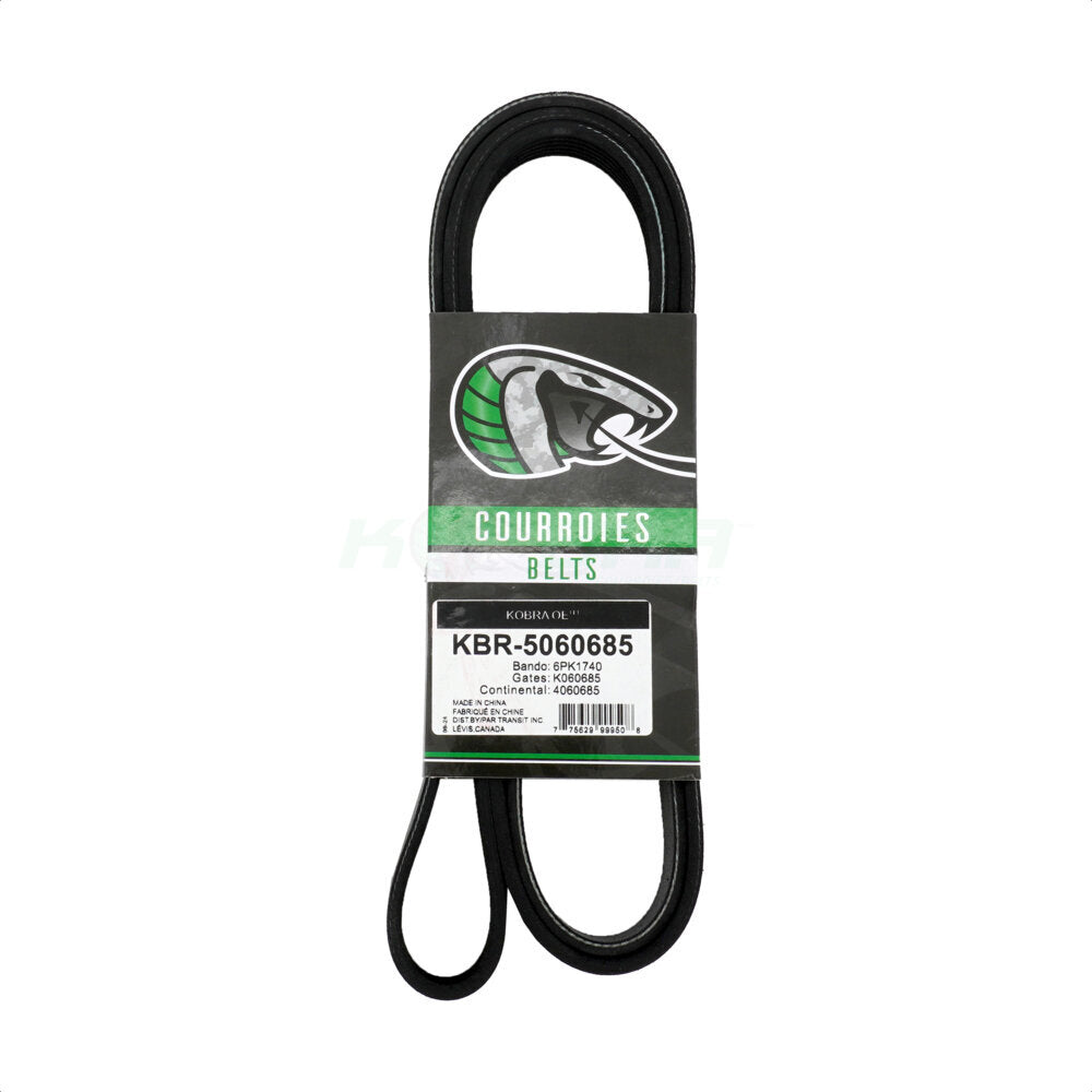 Kobra KBR-5060685 Serpentine Belt for 1988-2023 Jeep Gladiator, Jeep Wrangler, Freightliner FLD120 - Main Drive, Fan and Water Pump, Water Pump and Air Conditioning