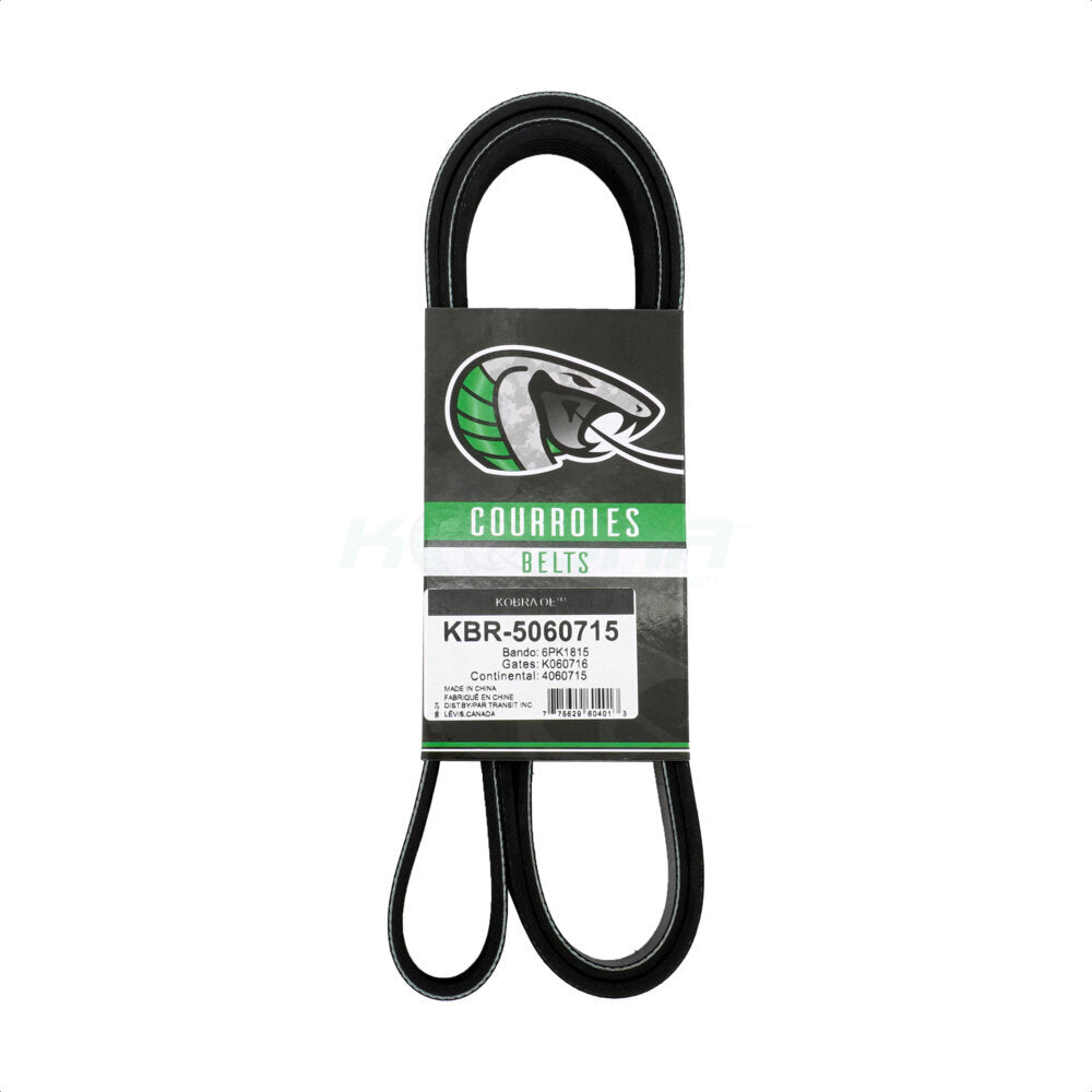 Kobra KBR-5060715 Serpentine Belt for 1991-2020 Chevrolet Suburban, Chevrolet Silverado 1500 LD, GMC Sierra 1500 Limited - Main Drive