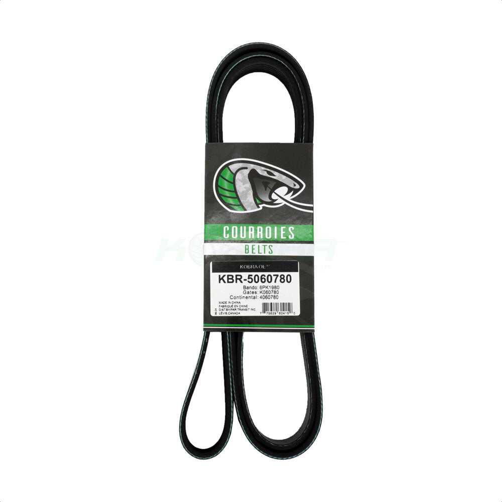 Kobra KBR-5060780 Serpentine Belt for 1985-2021 Land Rover Range Rover, Land Rover Range Rover Sport, Subaru Legacy - Main Drive, Air Conditioning, Alternator and Tensioner