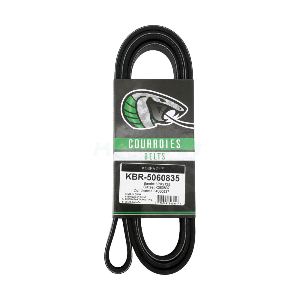 Kobra KBR-5060835 Serpentine Belt for 1980-2025 Dodge Challenger, Dodge Durango, Mercedes-Benz C43 AMG - Main Drive, Water Pump, Alternator, Air Conditioning and Power