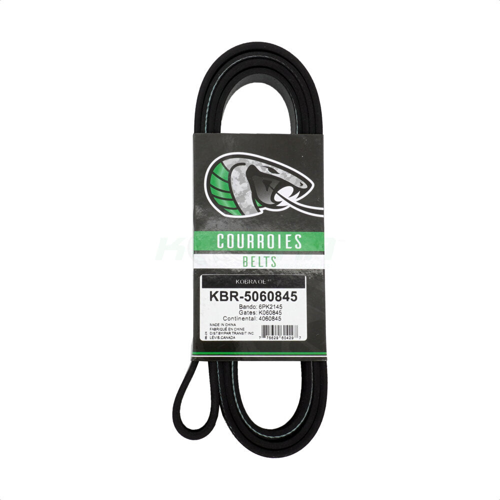 Kobra KBR-5060845 Serpentine Belt for 1985-2023 Dodge Challenger, Jeep Grand Cherokee, BMW 740Ld xDrive - Main Drive, Alternator and Water Pump