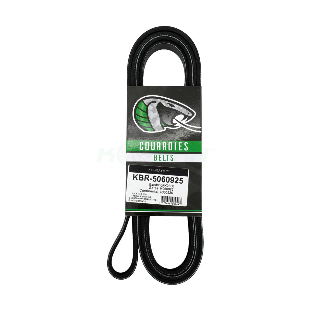 Kobra KBR-5060925 Serpentine Belt for 1998-2012 Hyundai Genesis Coupe, Mazda Tribute, Land Rover Range Rover Sport - Main Drive