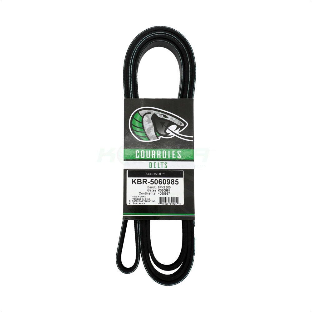 Kobra KBR-5060985 Serpentine Belt for 1989-2007 Ford E-350 Super Duty, Ford E-450 Super Duty, Ford E-150 - Main Drive, Air Pump, Alternator, Power Steering and Water Pum