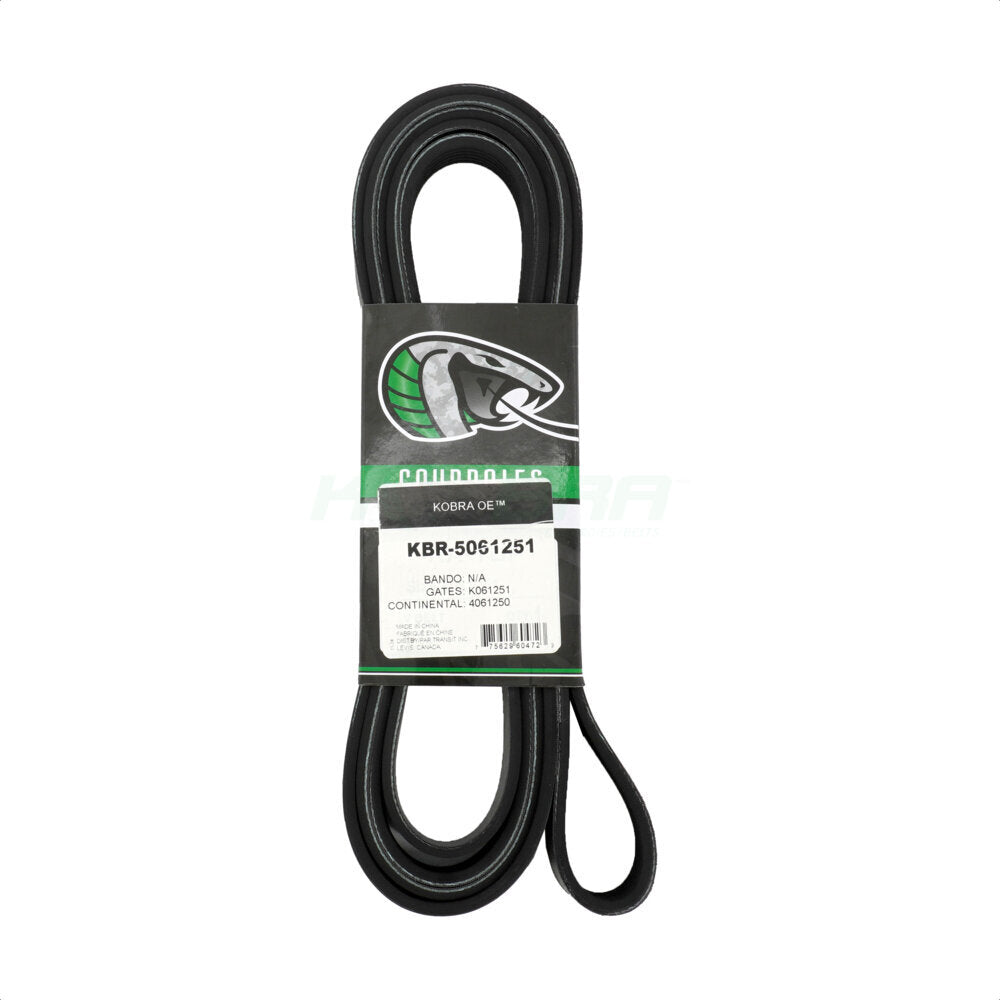Kobra KBR-5061251 Serpentine Belt for 2006-2010 Ford F-250 Super Duty, Ford F-350 Super Duty, Ford F-450 Super Duty - Accessory Drive, Main Drive