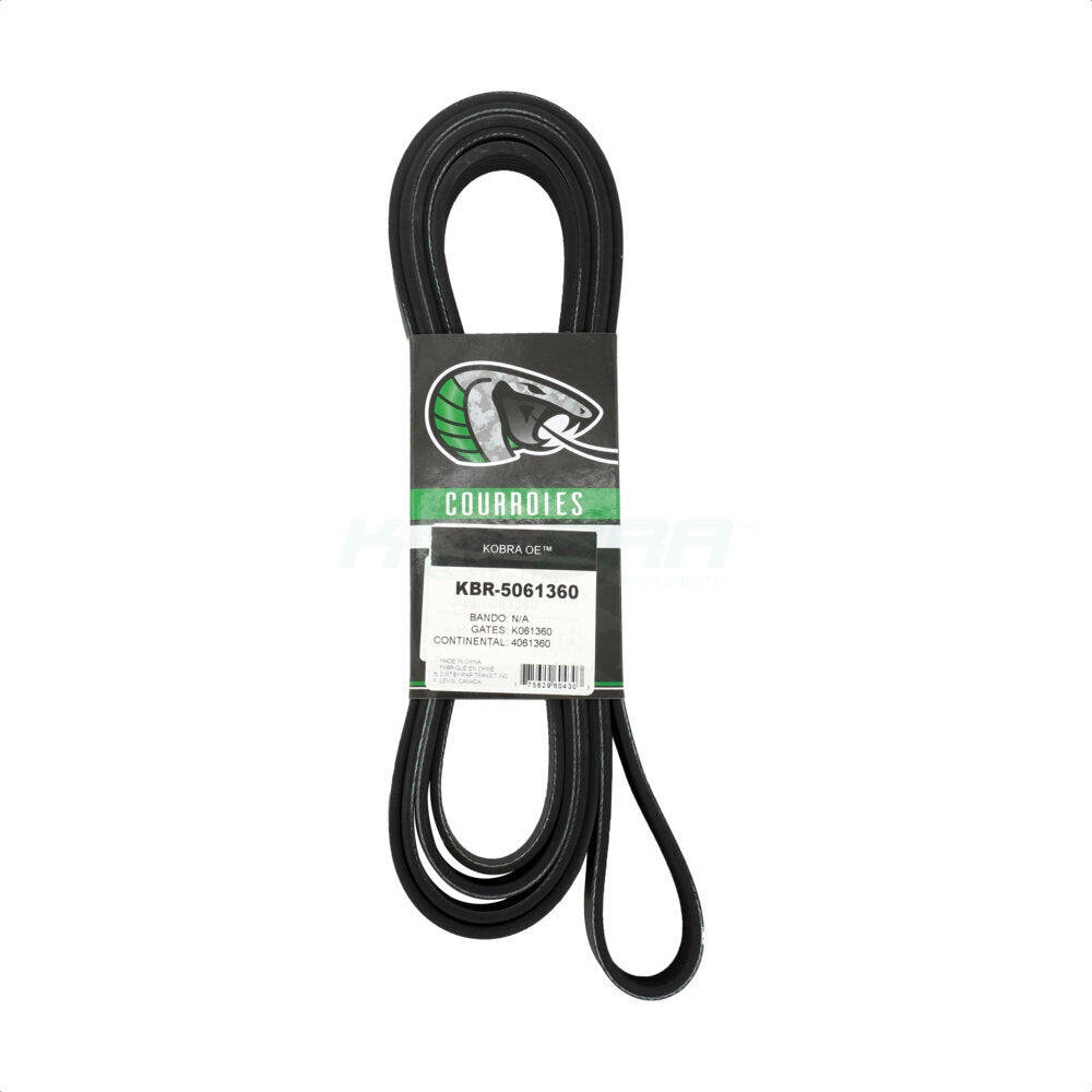 Kobra KBR-5061360 Serpentine Belt for 2002-2025 Chevrolet Silverado 2500 HD, Chevrolet Silverado 3500 HD, Chevrolet Silverado 4500 HD - Main Drive, Fan, Alternator and Power Steering