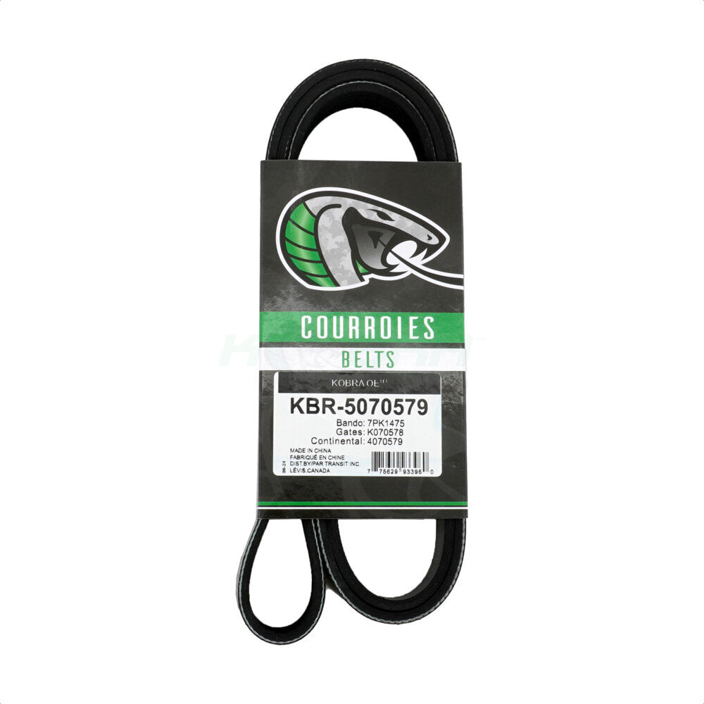 Kobra KBR-5070579 Serpentine Belt for 1994-2016 BMW Z4, Jaguar XJ12 - Main Drive, Power Steering, Air Conditioning and Idler