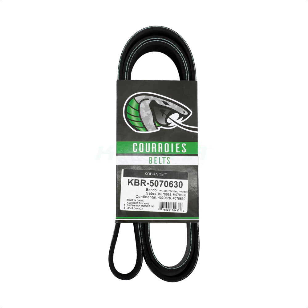 Kobra KBR-5070630 Serpentine Belt for 1995-2015 Mitsubishi Fuso Canter FE125, Mitsubishi Fuso Canter FE160, Mitsubishi Fuso Canter FE180 - Main Drive, Air Conditioning, Alternator and Tensioner