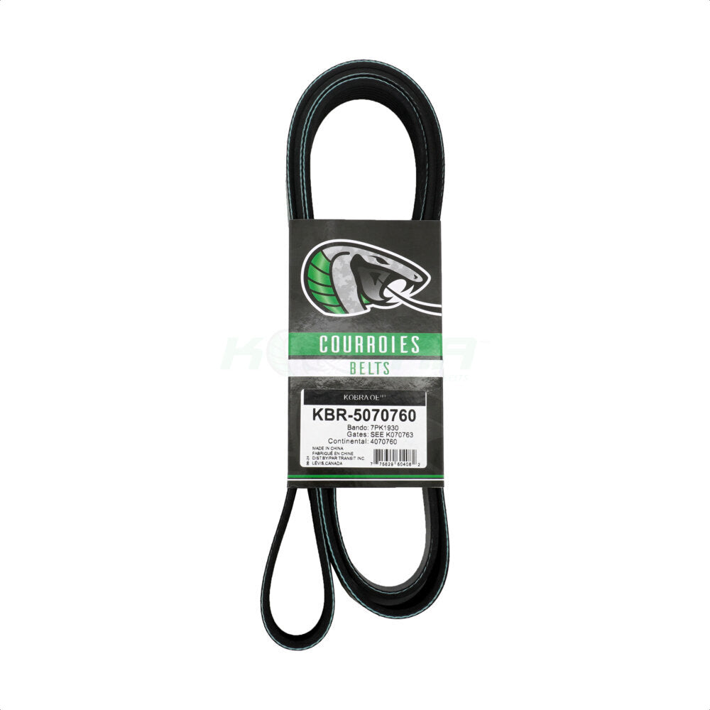 Kobra KBR-5070760 Serpentine Belt for 1997-2008 Toyota Solara, Porsche 911, Porsche Boxster - Main Drive