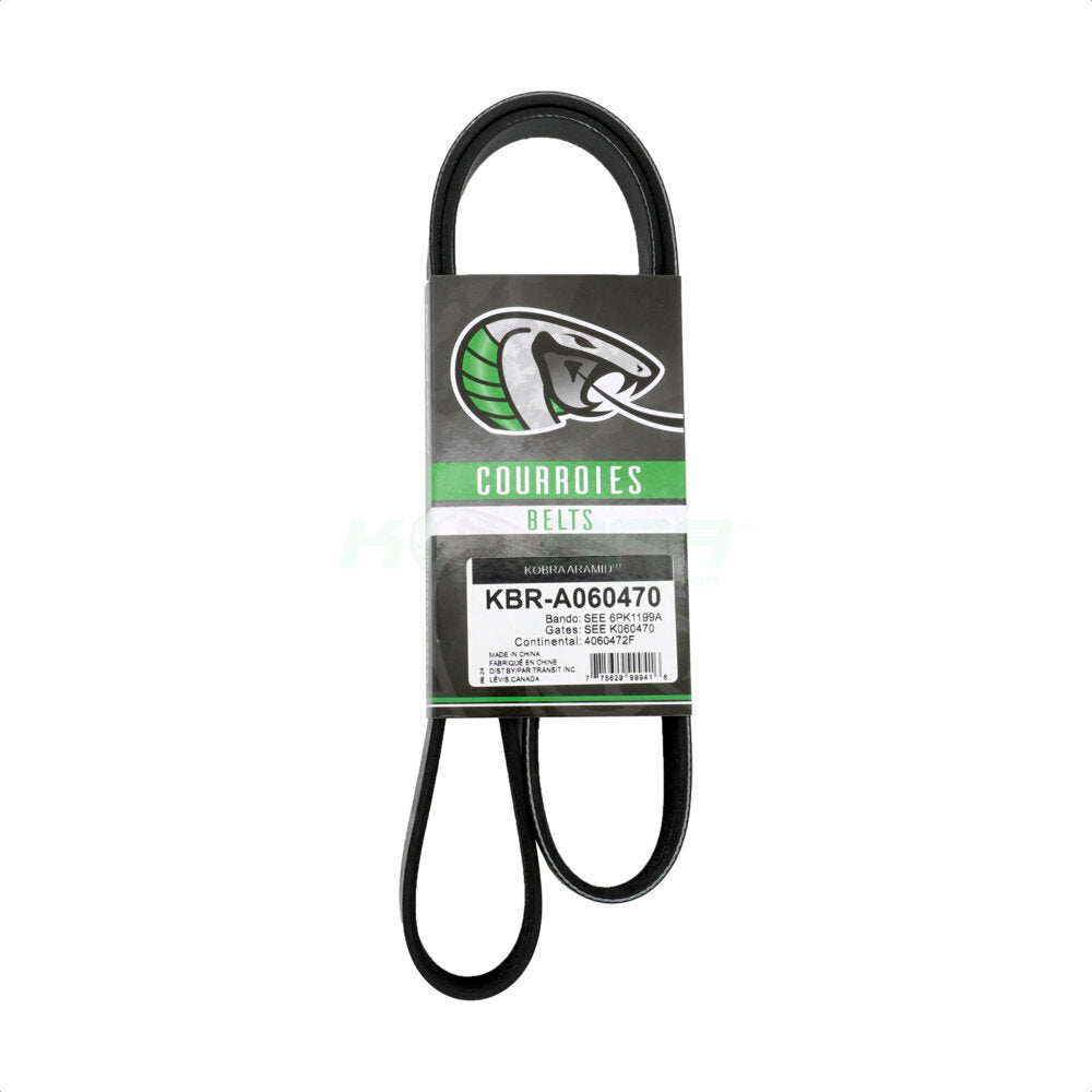 Kobra KBR-A060470 Serpentine Belt for 2015-2025 BMW X3, BMW X4, BMW M440i Gran Coupe - Main Drive