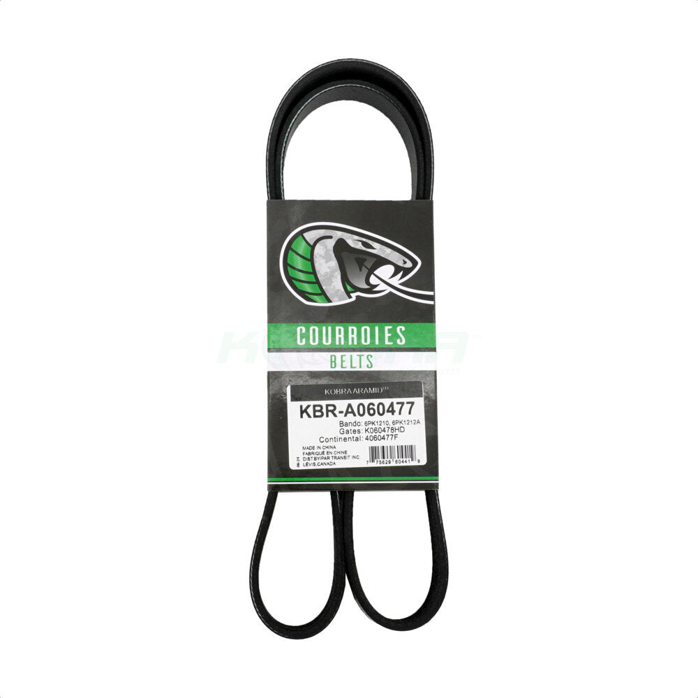 Kobra KBR-A060477 Serpentine Belt for 2007-2025 Nissan Kicks Play, Nissan Versa, Nissan Kicks - Main Drive