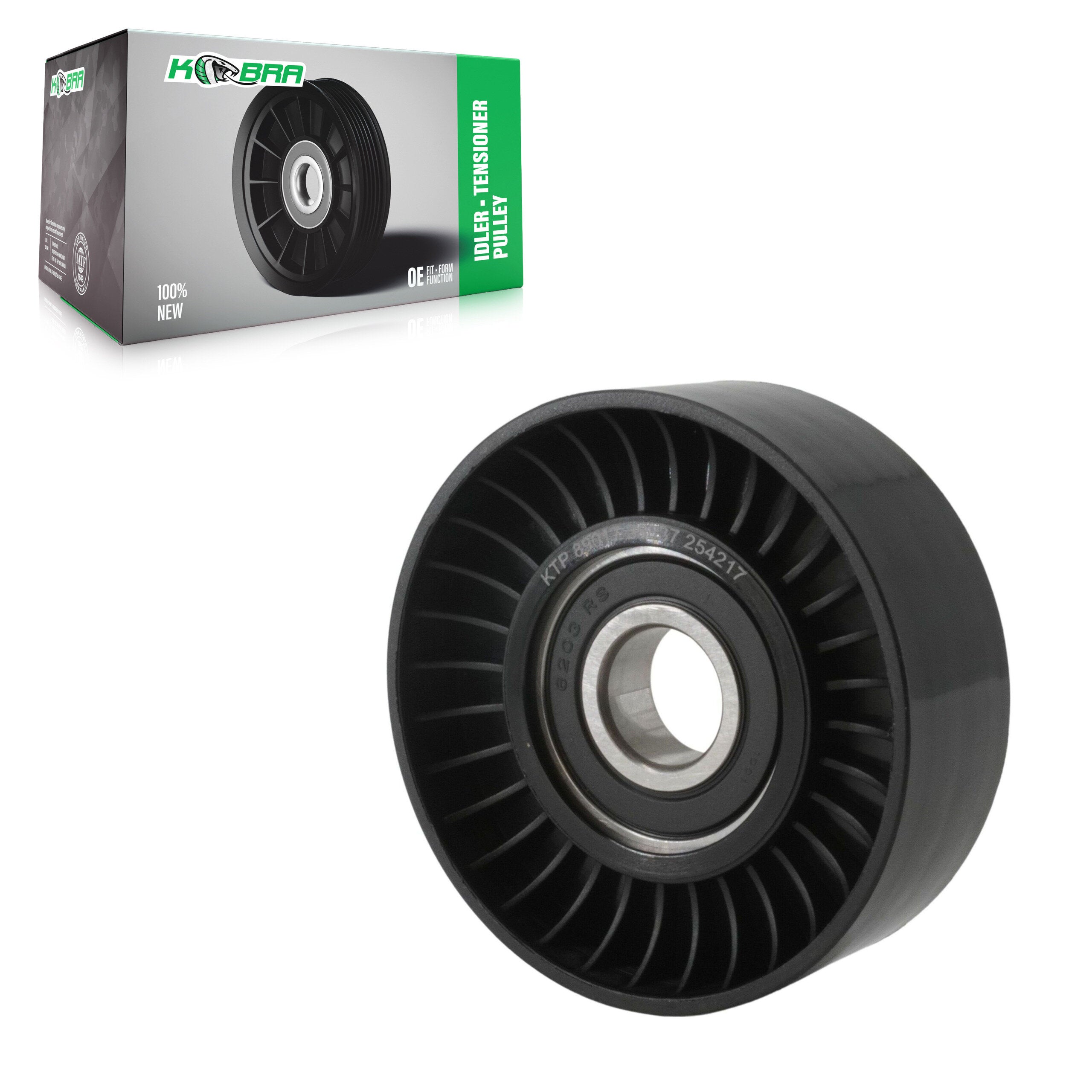 Kobra KTP-89017 Accessory Drive Belt Tensioner Pulley for 1988-2013 Ram 1500, Dodge Dakota, Ram Dakota - Smooth Pulley, Accessory Drive, Alternator and Power Steering