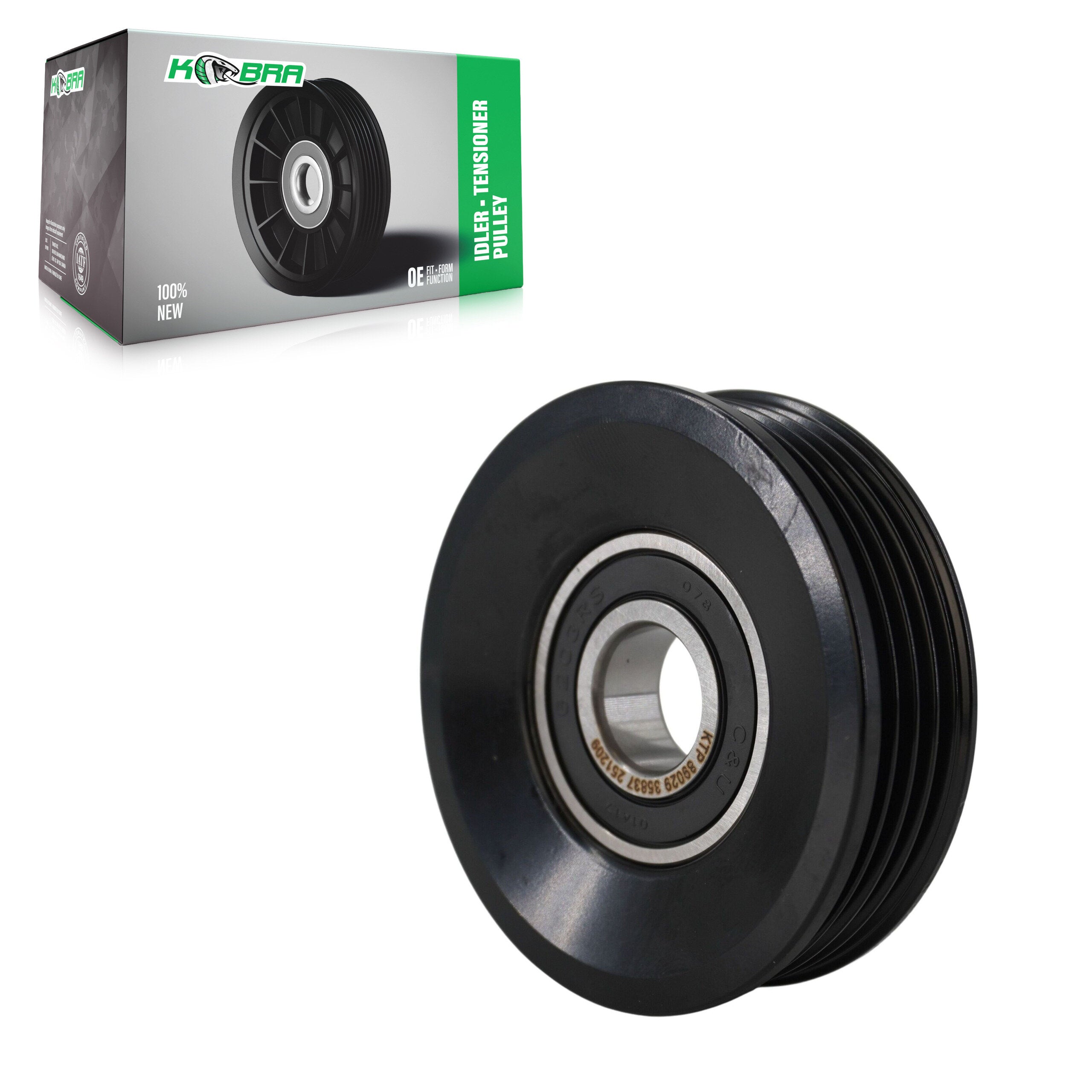 Kobra KTP-89029 Accessory Drive Belt Idler Pulley for 1985-2012 Lexus HS250h, Toyota Camry, Subaru Outback - Air Conditioning