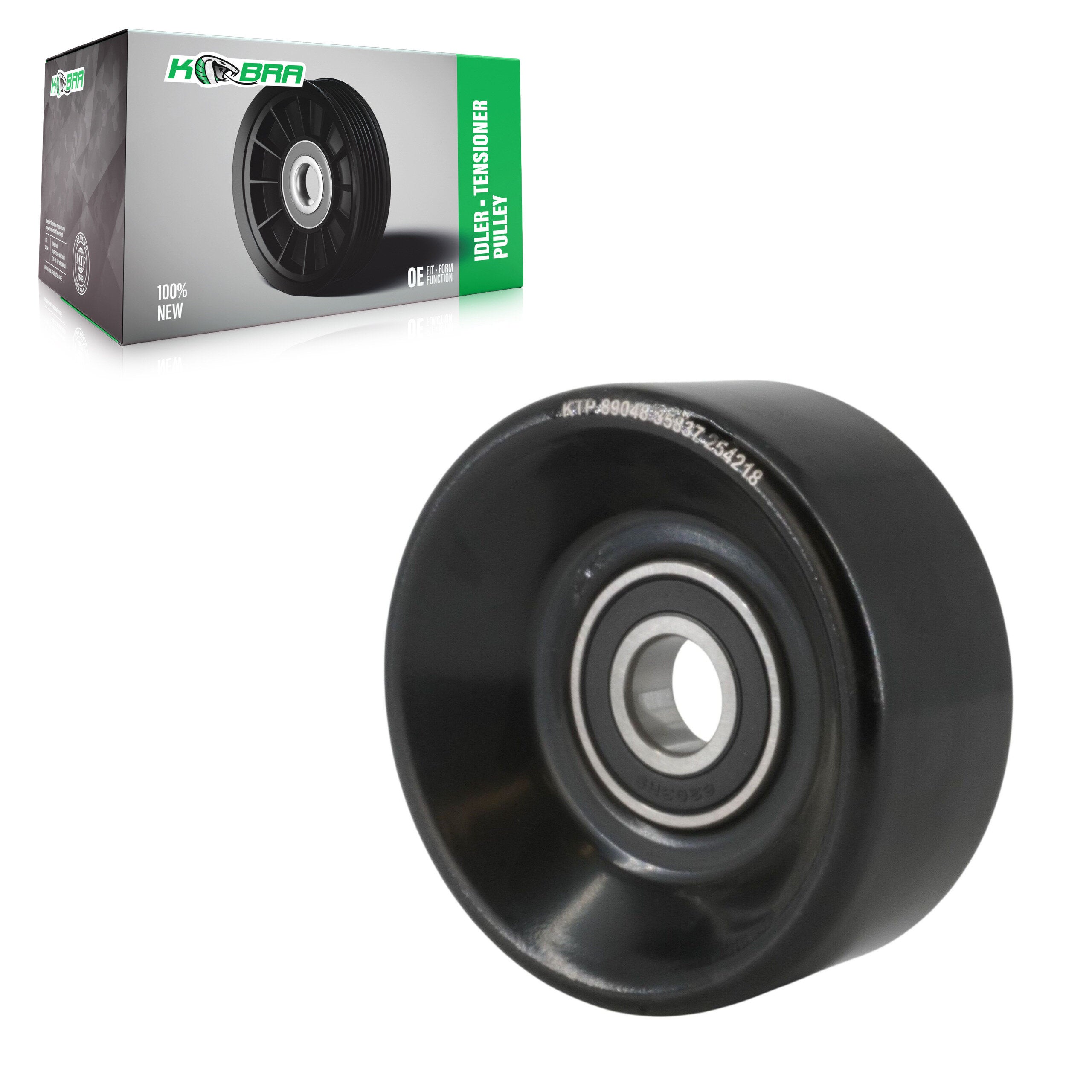 Kobra KTP-89048 Accessory Drive Belt Idler Pulley for 1987-2004 Ford F-150 Heritage, Ford F-150, Ford F-350 - Serpentine, Smooth Pulley