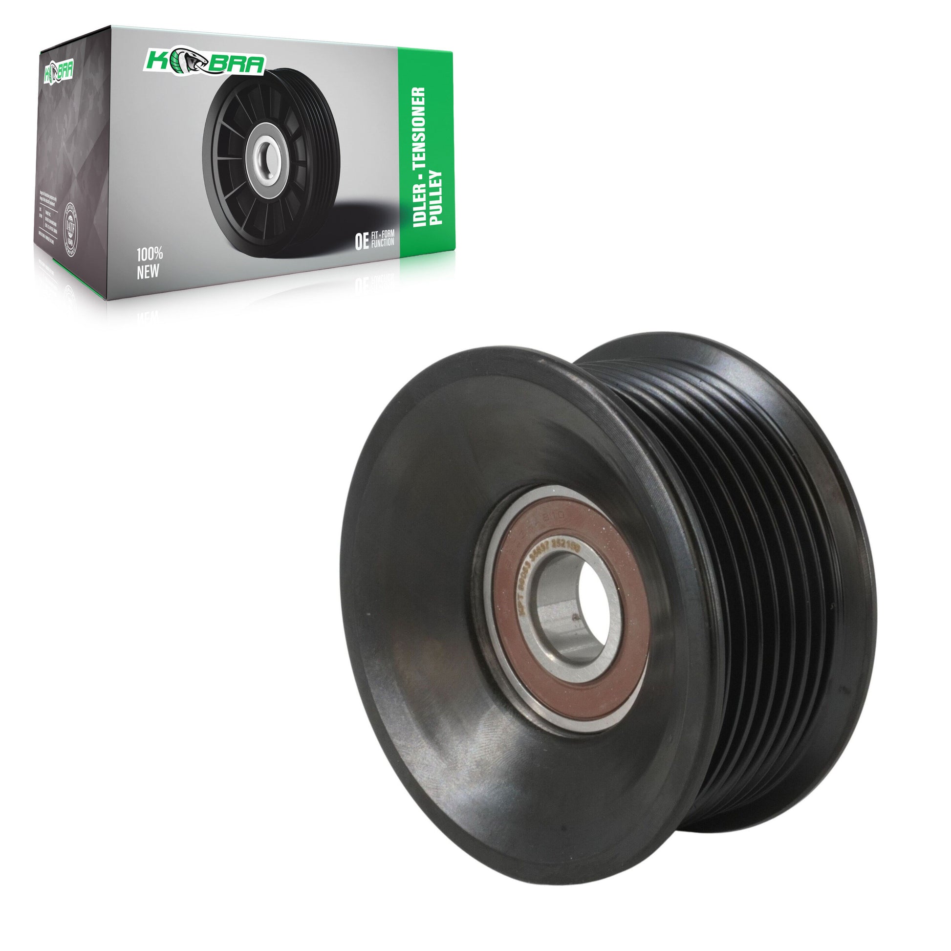 Kobra KTP-89053 Accessory Drive Belt Tensioner Pulley for 1997-2009 Jaguar Super V8, Jaguar XF, Jaguar XKR - Accessory Drive, Supercharger, Grooved Pulley
