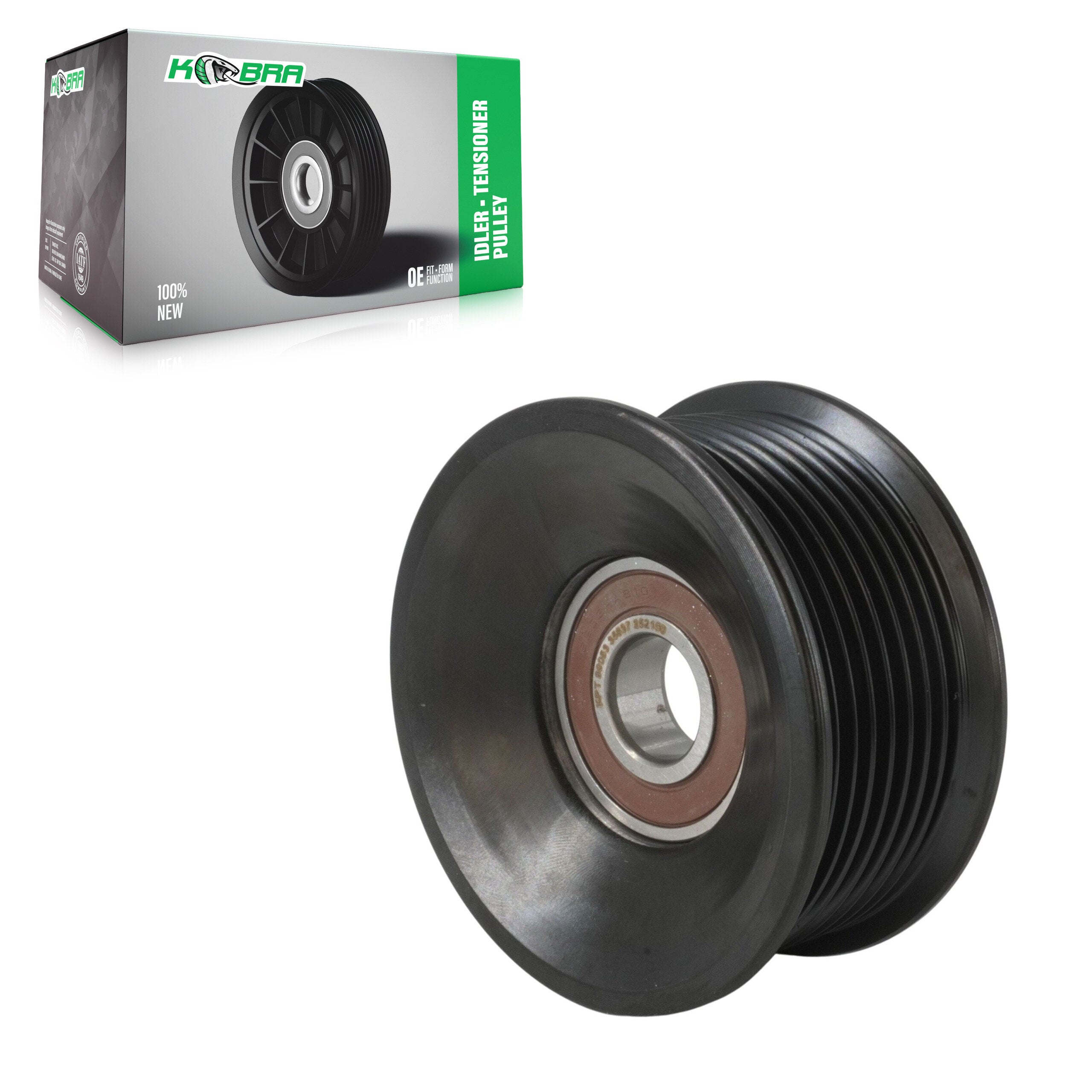 Kobra KTP-89053 Accessory Drive Belt Tensioner Pulley for 1997-2009 Jaguar Super V8, Jaguar XF, Jaguar XKR - Accessory Drive, Supercharger, Grooved Pulley