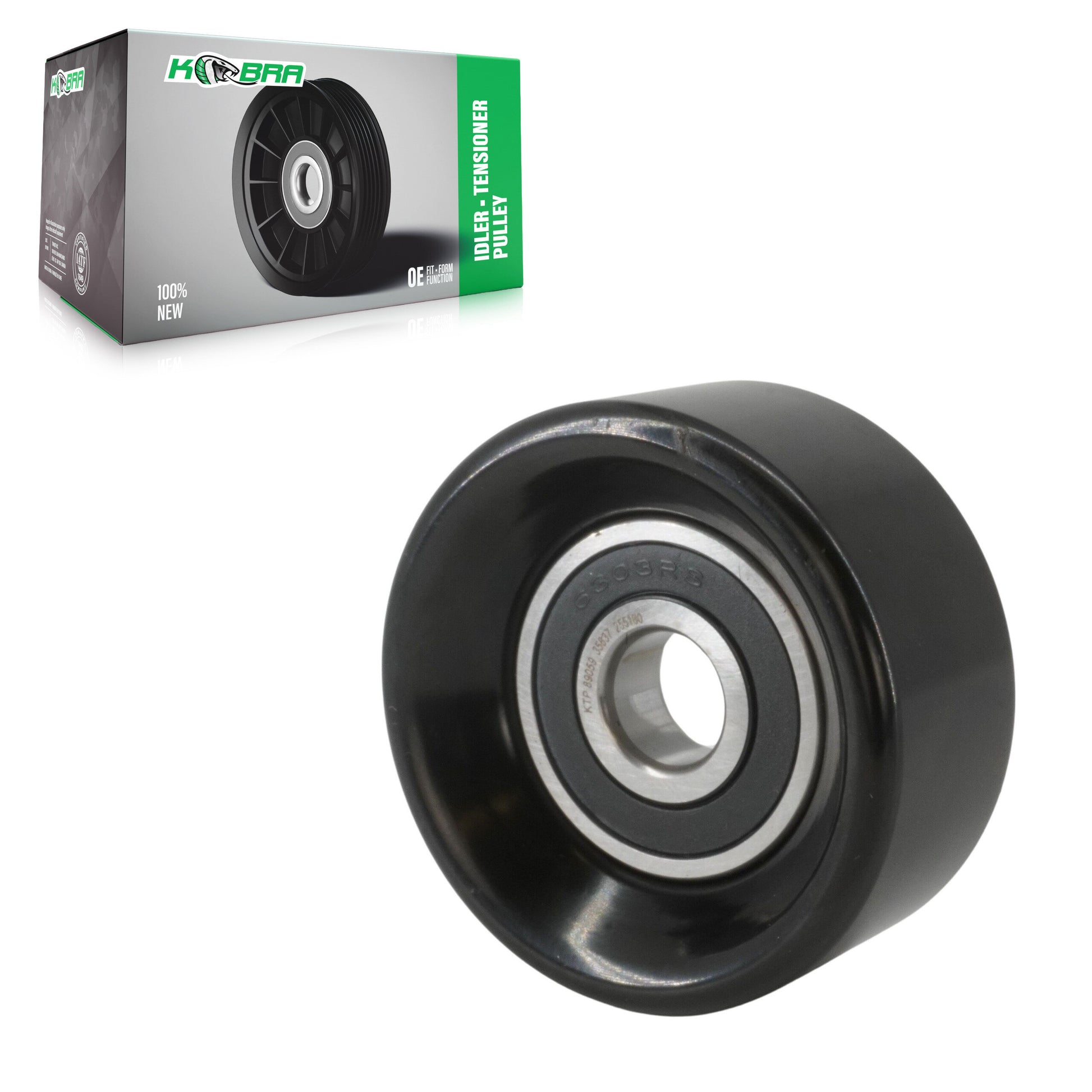Kobra KTP-89059 Accessory Drive Belt Idler Pulley for 2002-2011 International WorkStar 7600, Peterbilt 365, Freightliner Columbia - Alternator (Right), Air Conditioning, Water Pump