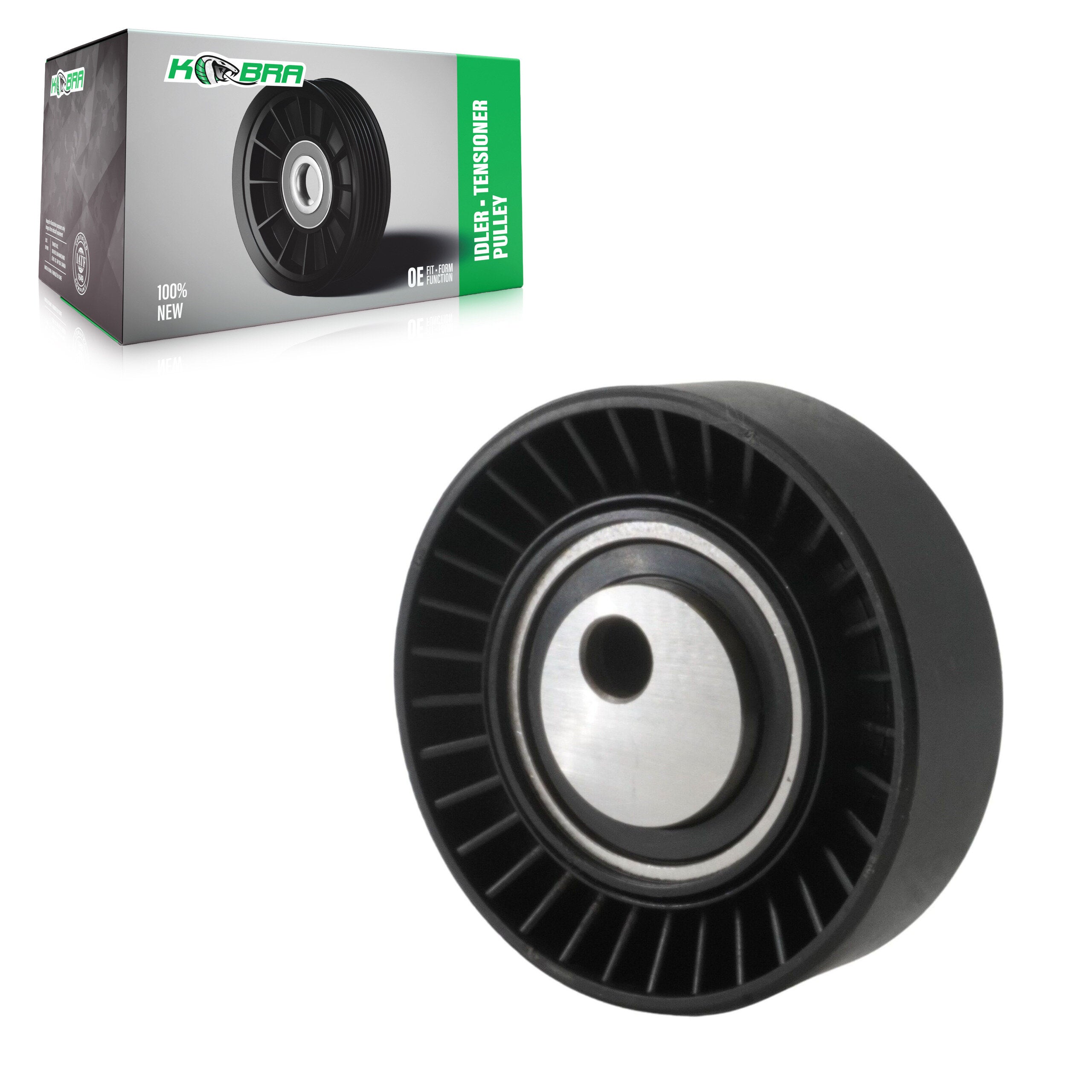 Kobra KTP-89089 Accessory Drive Belt Idler Pulley for 1990-2010 BMW M3 - Alternator, Water Pump and Power Steering, Air Conditioning, Alternator, Water Pump and Power Steering (Upper)