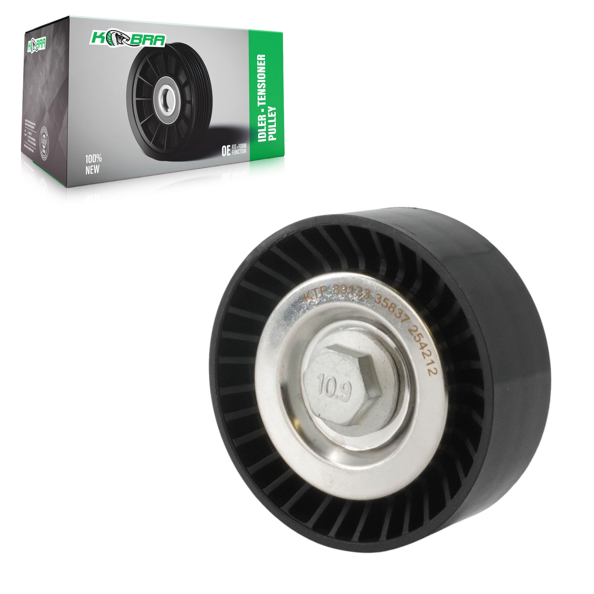 Kobra KTP-89133 Accessory Drive Belt Idler Pulley for 2007-2020 Dodge Journey, Mitsubishi Lancer, Dodge Caliber - Lower