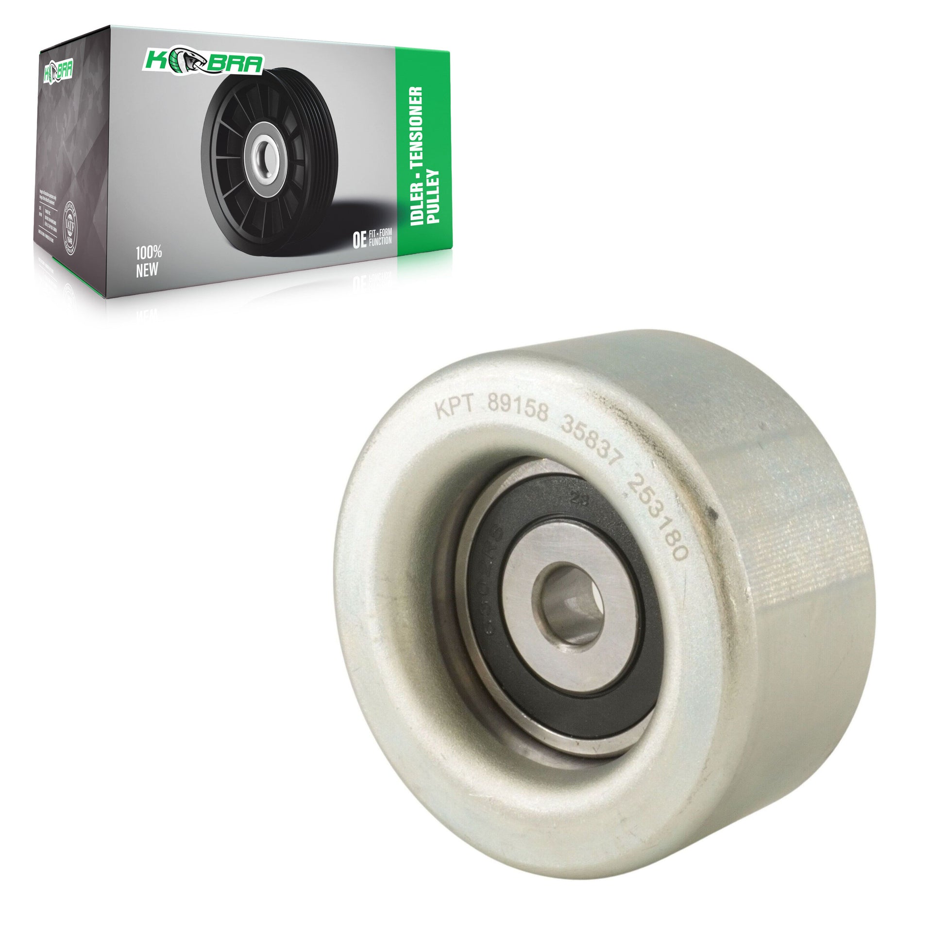 Kobra KTP-89158 Accessory Drive Belt Idler Pulley for 2003-2024 Toyota Highlander, Toyota Avalon, Lexus IS300 - Upper