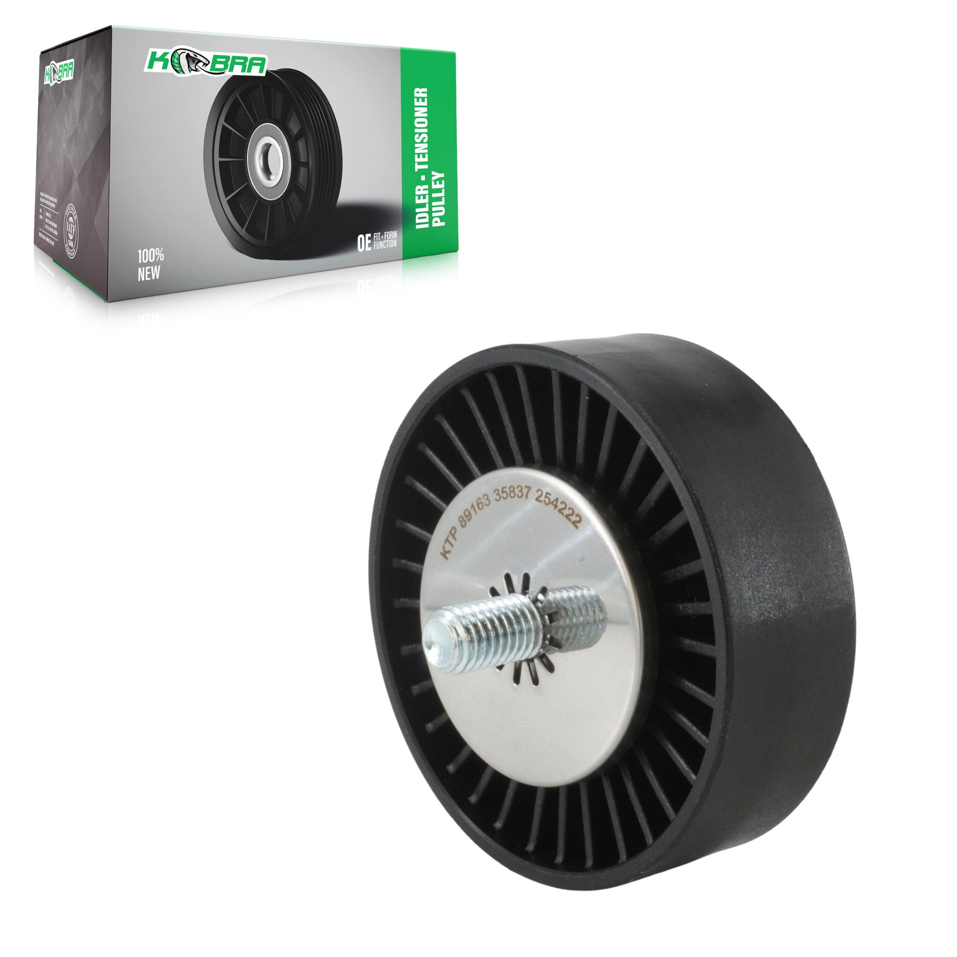 Kobra KTP-89163 Accessory Drive Belt Idler Pulley for 2006-2013 BMW 328i xDrive, BMW 528i xDrive, BMW X3 - Alternator, Water Pump and Power Steering