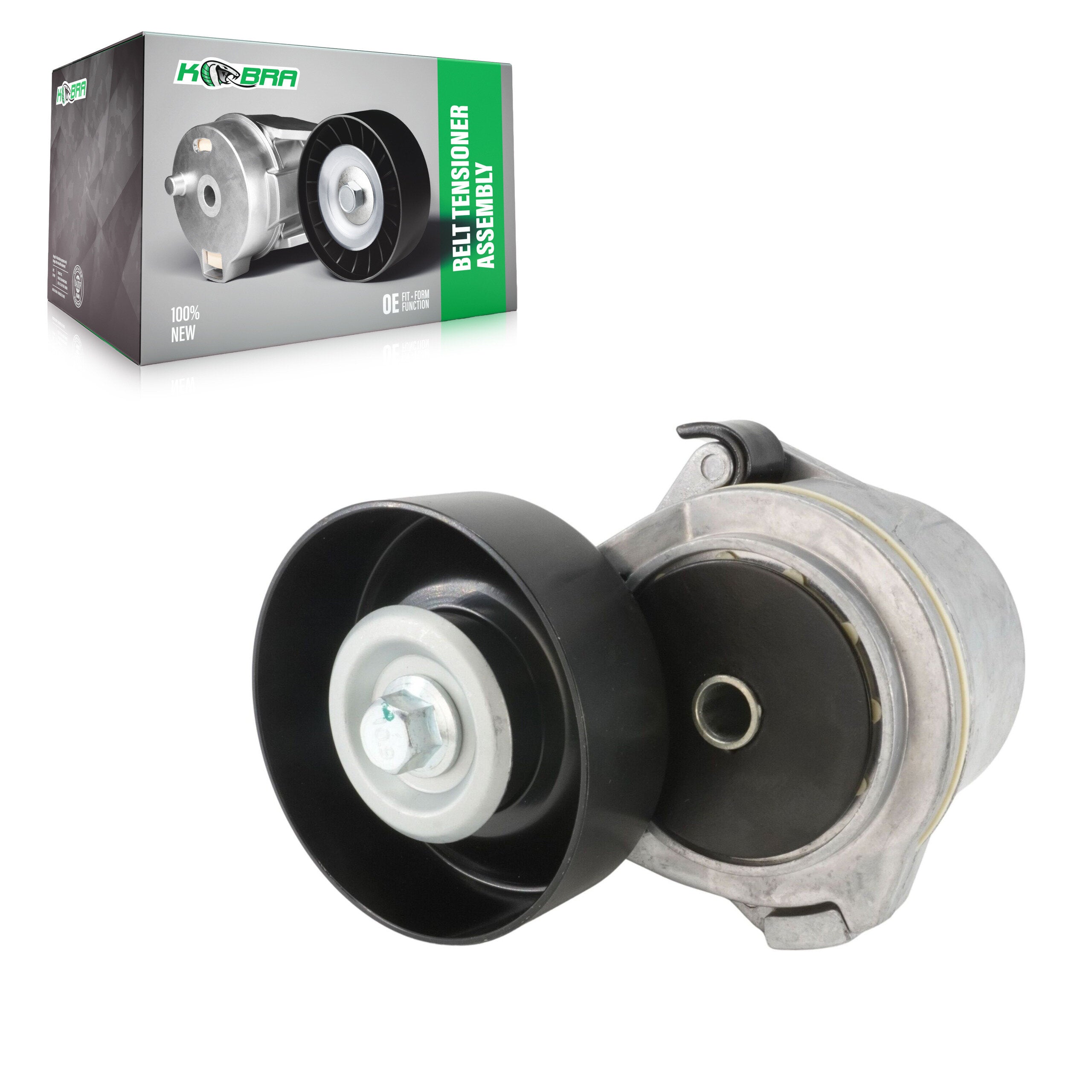 Kobra KTP-89260 Accessory Drive Belt Tensioner Assembly for 1997-2008 Ford F-150 Heritage, Ford E-150 Club Wagon, Ford E-250 - Smooth Pulley