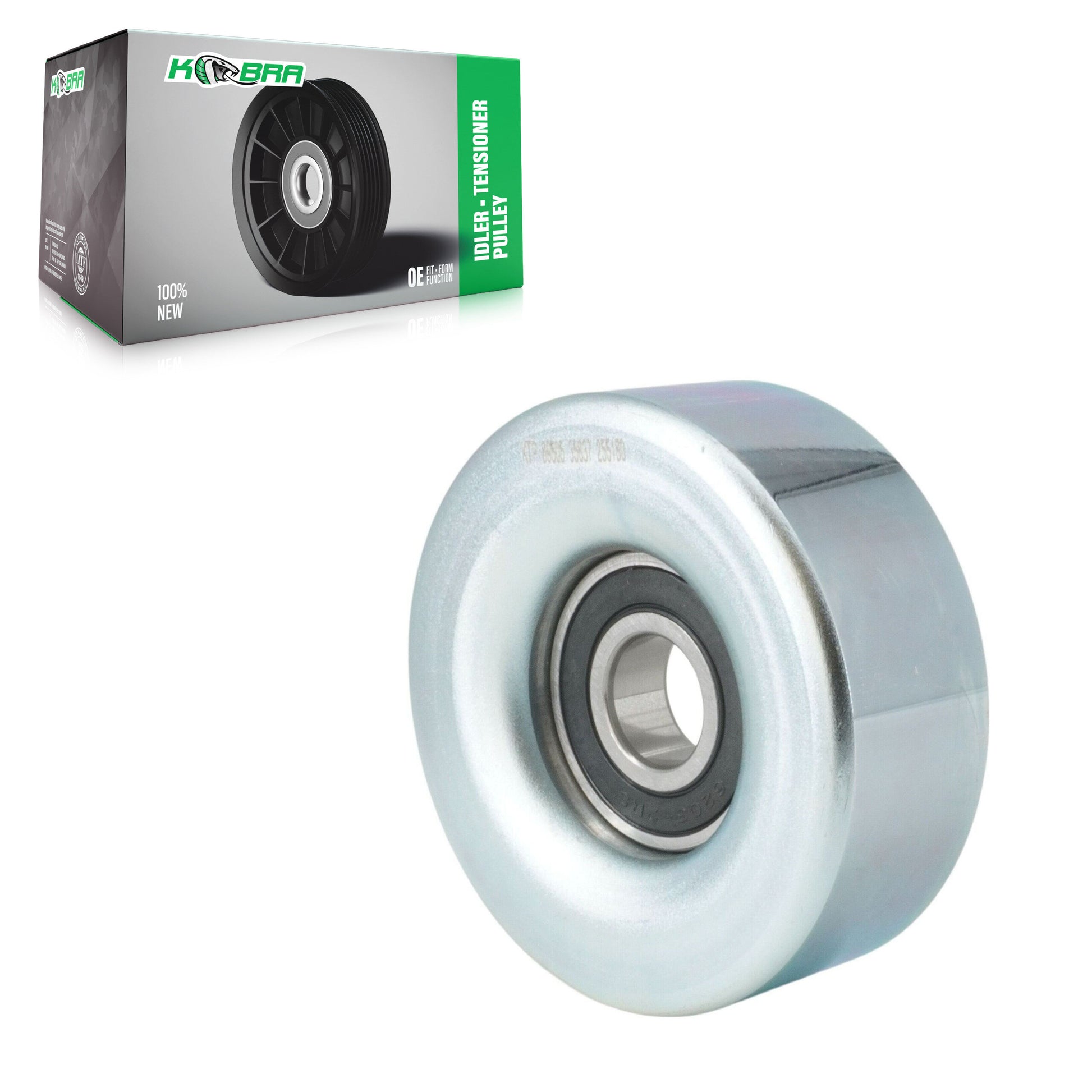 Kobra KTP-89505 Accessory Drive Belt Idler Pulley for 2011-2023 Toyota GR86, Subaru Crosstrek, Toyota 86 - Upper, Smooth Pulley