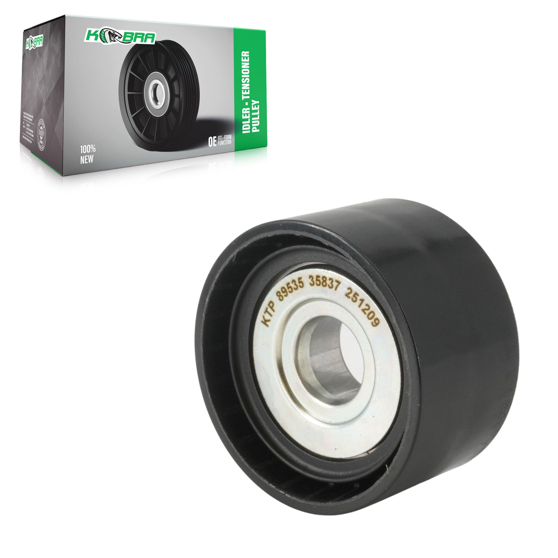 Kobra KTP-89535 Accessory Drive Belt Idler Pulley for 2001-2020 Freightliner Sprinter 2500, Freightliner Sprinter 3500, Freightliner Sprinter 3500XD - Smooth Pulley