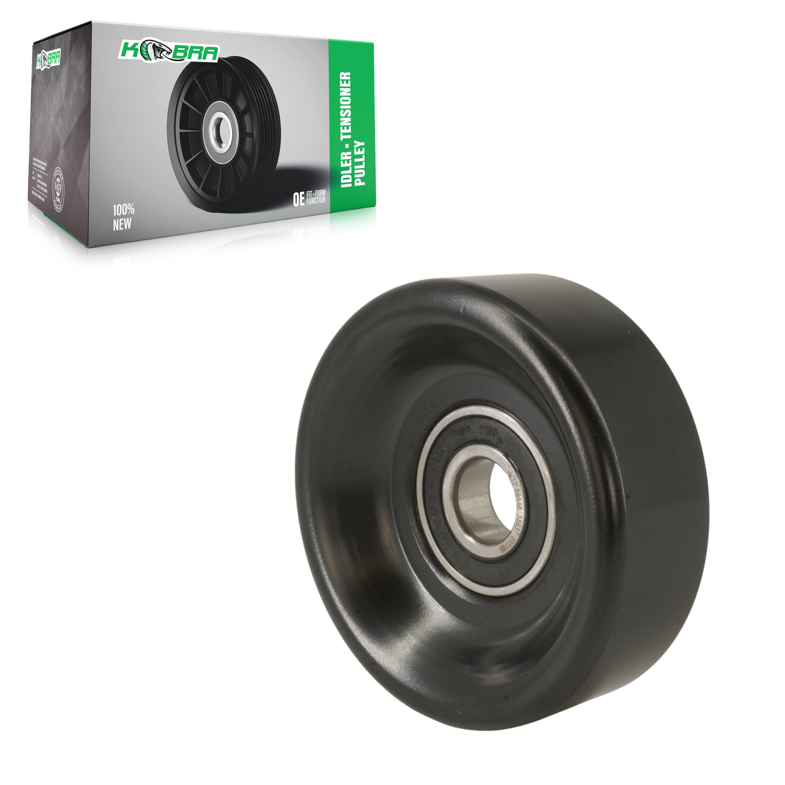 Kobra KTP-89546 Accessory Drive Belt Idler Pulley for 1992-2008 GMC C7500 Topkick, GMC C8500 Topkick, Chevrolet C8500 - Fan, Alternator, Power Steering and Air Conditioni
