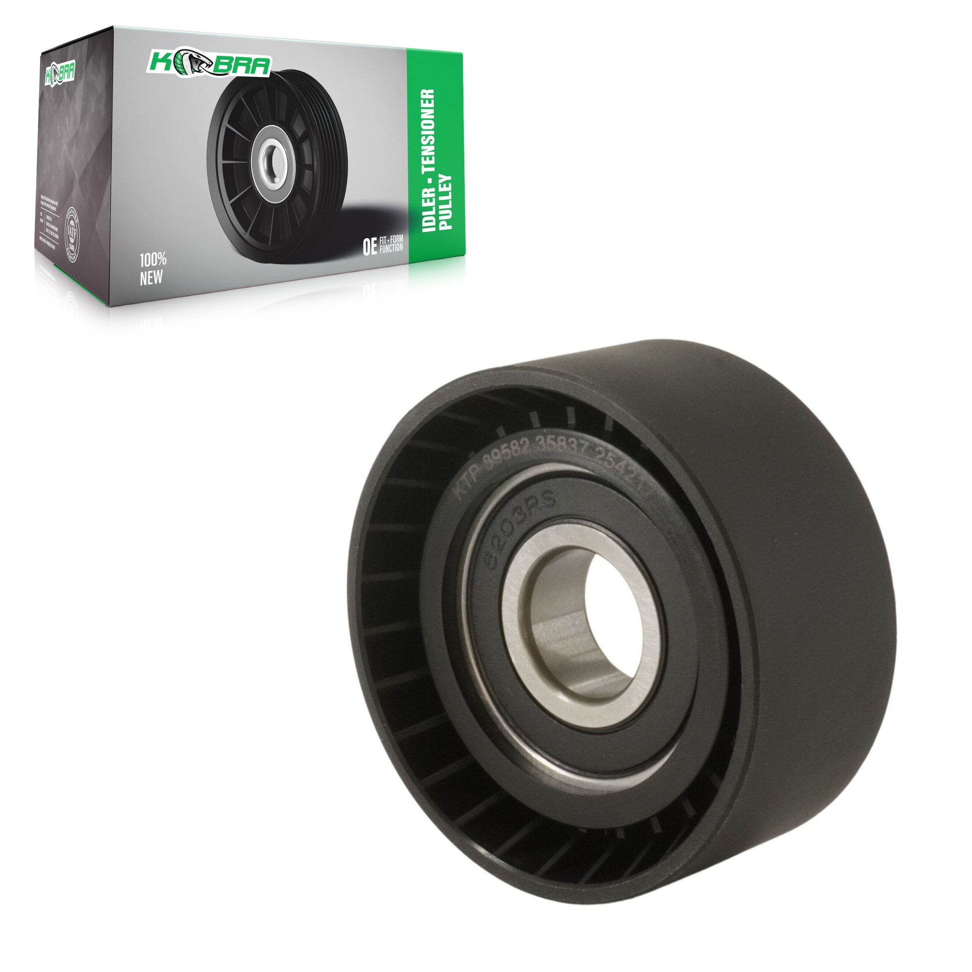 Kobra KTP-89582 Accessory Drive Belt Idler Pulley for 2012-2024 Ram ProMaster 1500, Ram ProMaster 2500, Ram ProMaster 3500 - Smooth Pulley