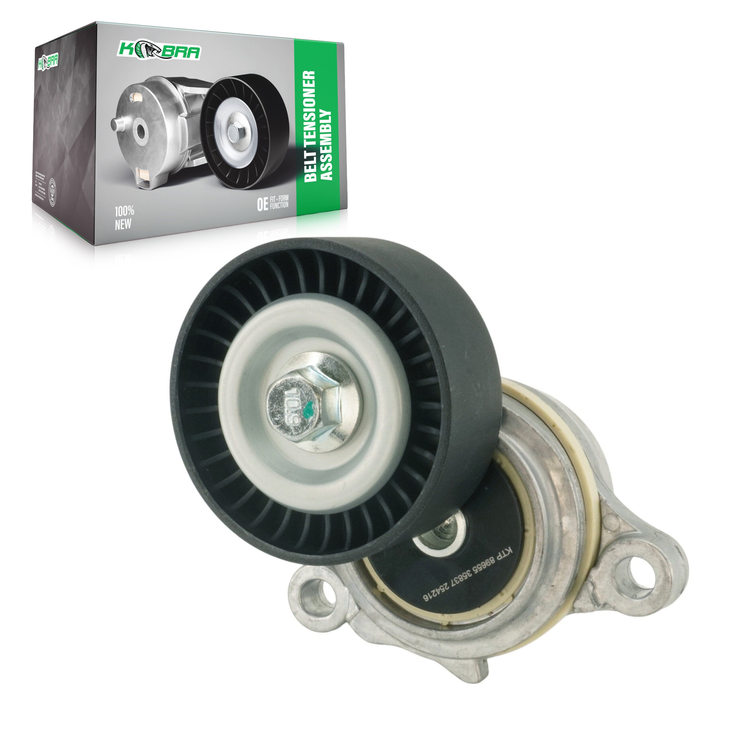 Kobra KTP-89655 Accessory Drive Belt Tensioner Assembly for 2011-2024 Ford Transit-150, Ford Transit-250, Ford Transit-350 - Alternator and Water Pump
