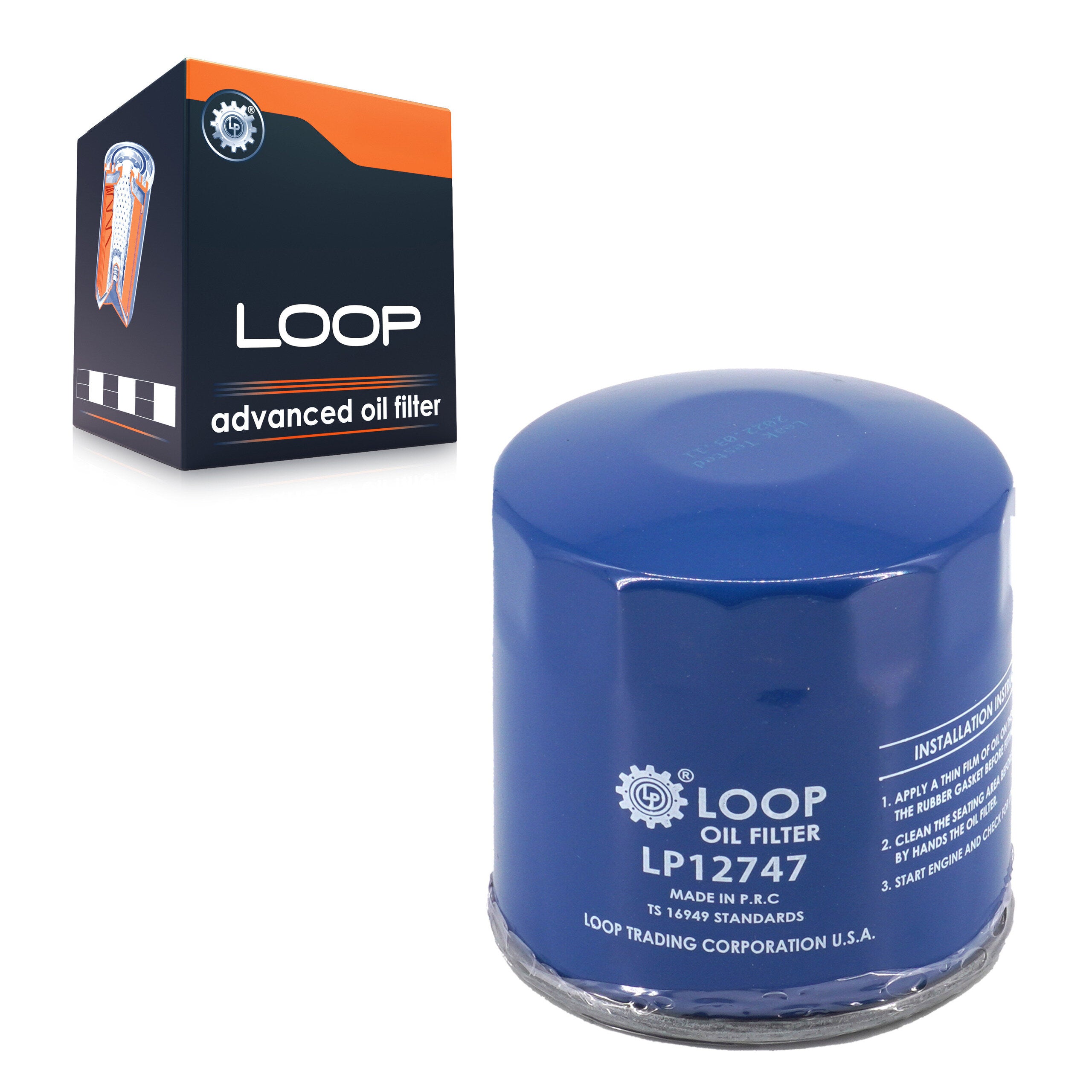 LOOP LOP-LP12747 Engine Oil Filter for 2019-2025 Chevrolet Silverado 2500 HD, Chevrolet Silverado 3500 HD, GMC Sierra 2500 HD - N/A