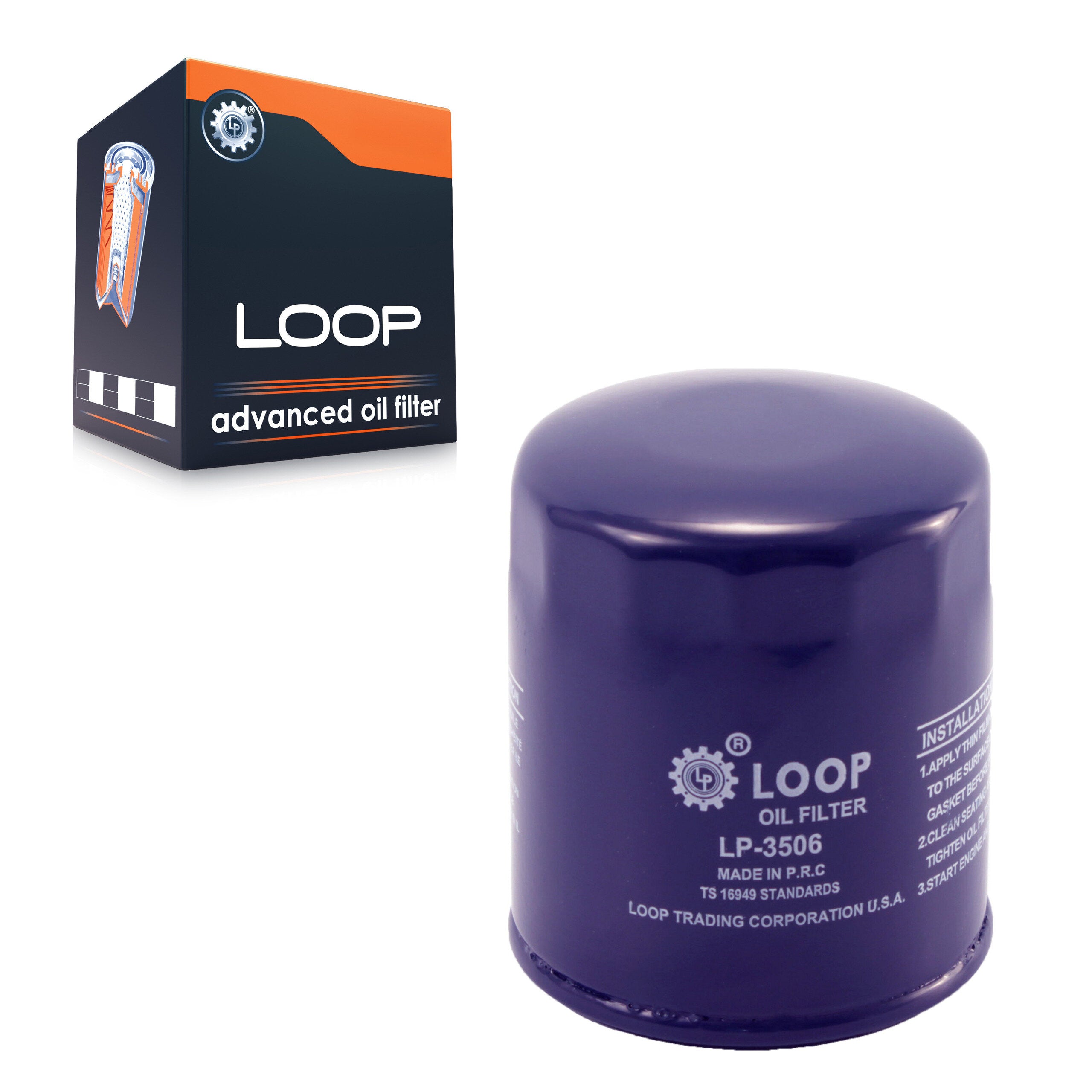 LOOP LOP-LP3506 Engine Oil Filter for 1996-2012 Isuzu i-290, Chevrolet Colorado, GMC Canyon - N/A