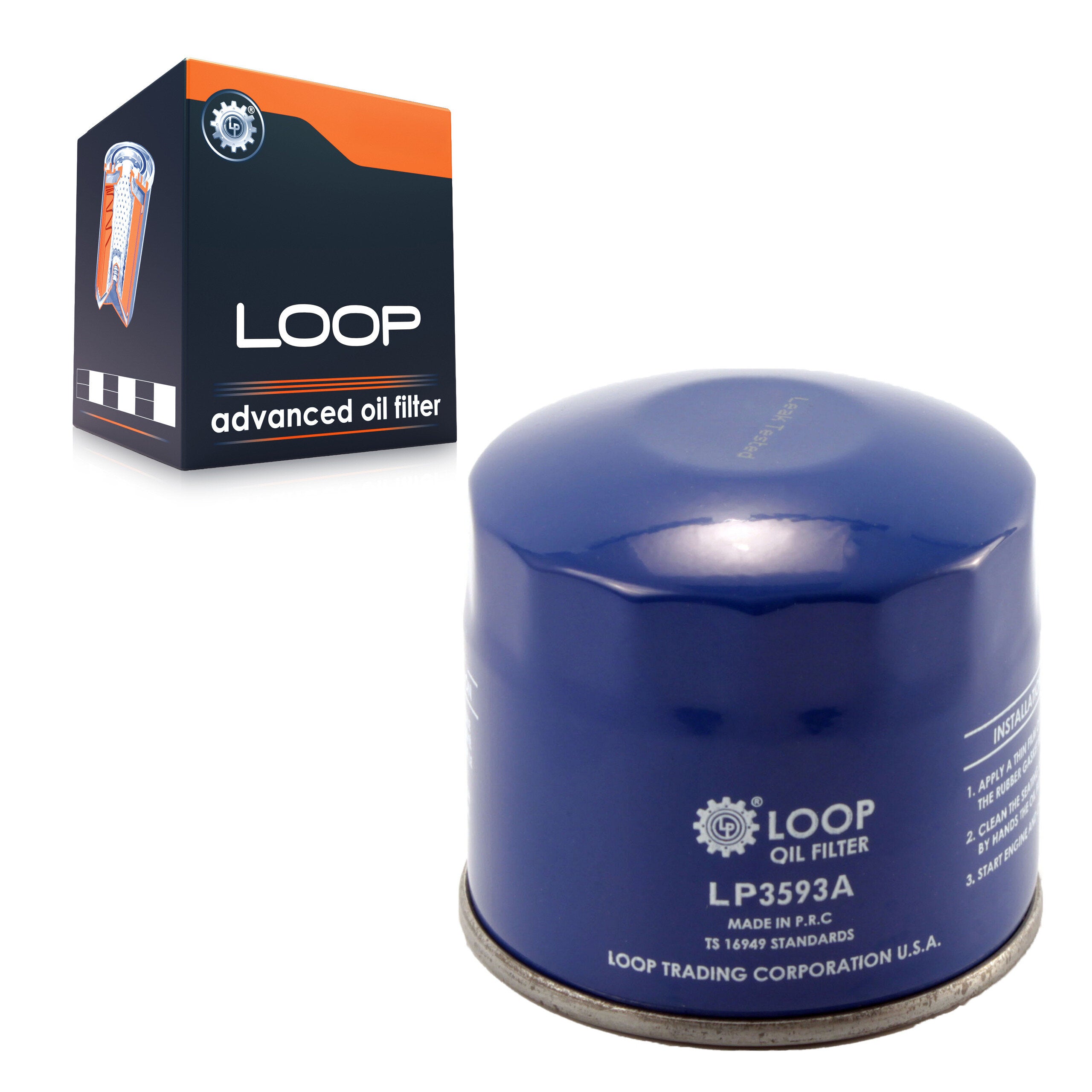 LOOP LOP-LP3593A Engine Oil Filter for 1980-2016 Subaru Legacy, Mitsubishi Outlander, Subaru Tribeca - N/A
