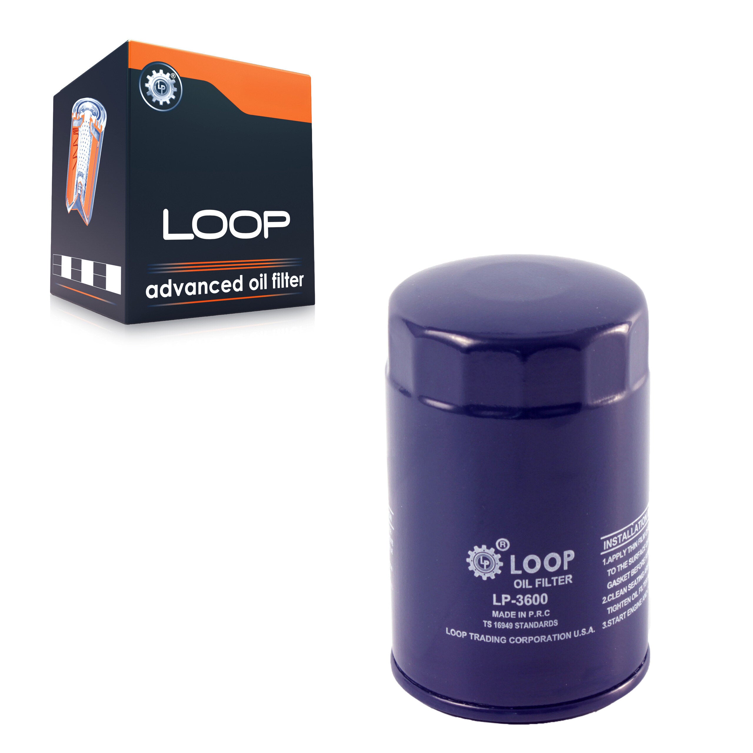 LOOP LOP-LP3600 Engine Oil Filter for 1981-2015 Ford Edge, Ford Flex, Ford Taurus - N/A