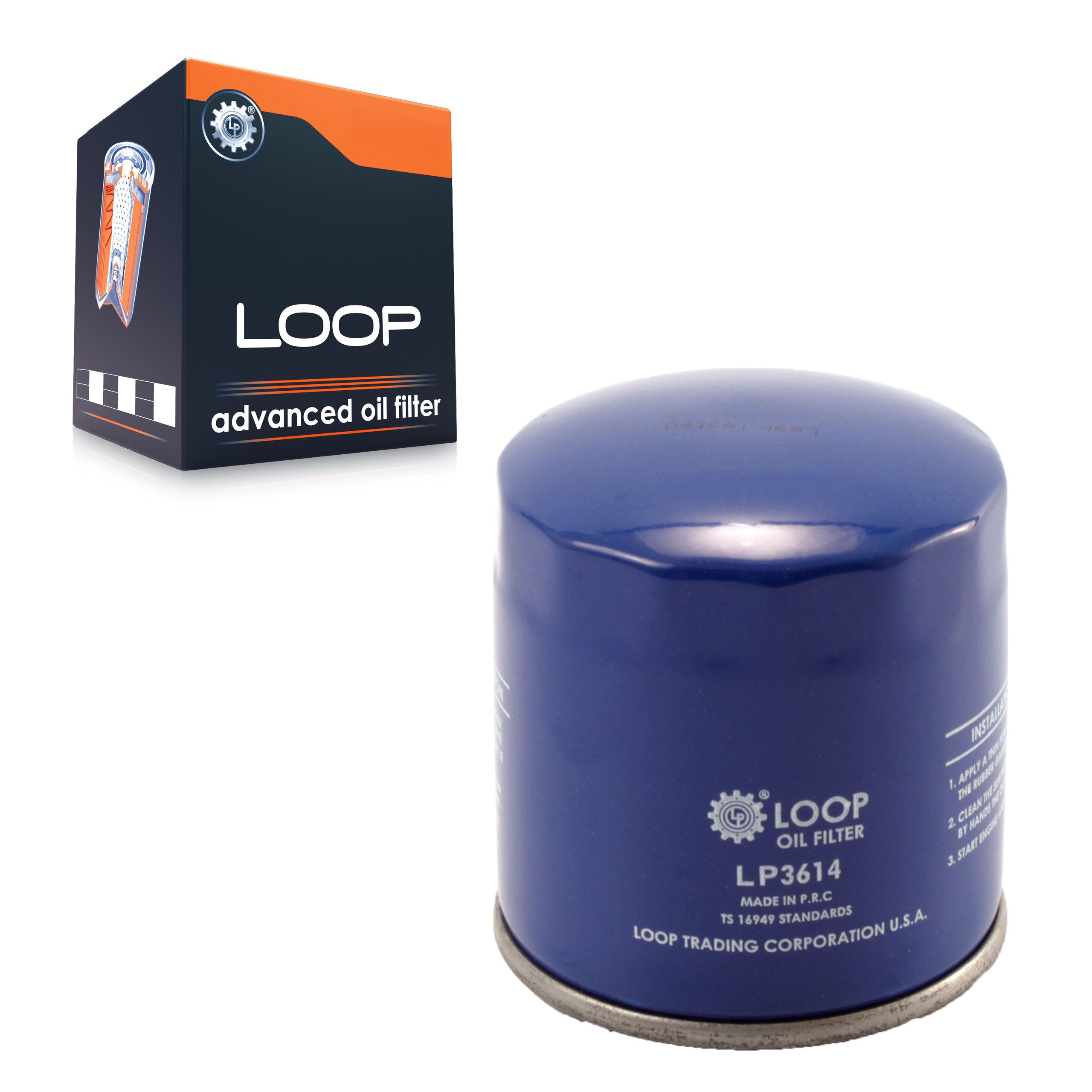 LOOP LOP-LP3614 Engine Oil Filter for 1980-2026 Ford Escape, Ford Ranger, Mazda CX-70 - N/A