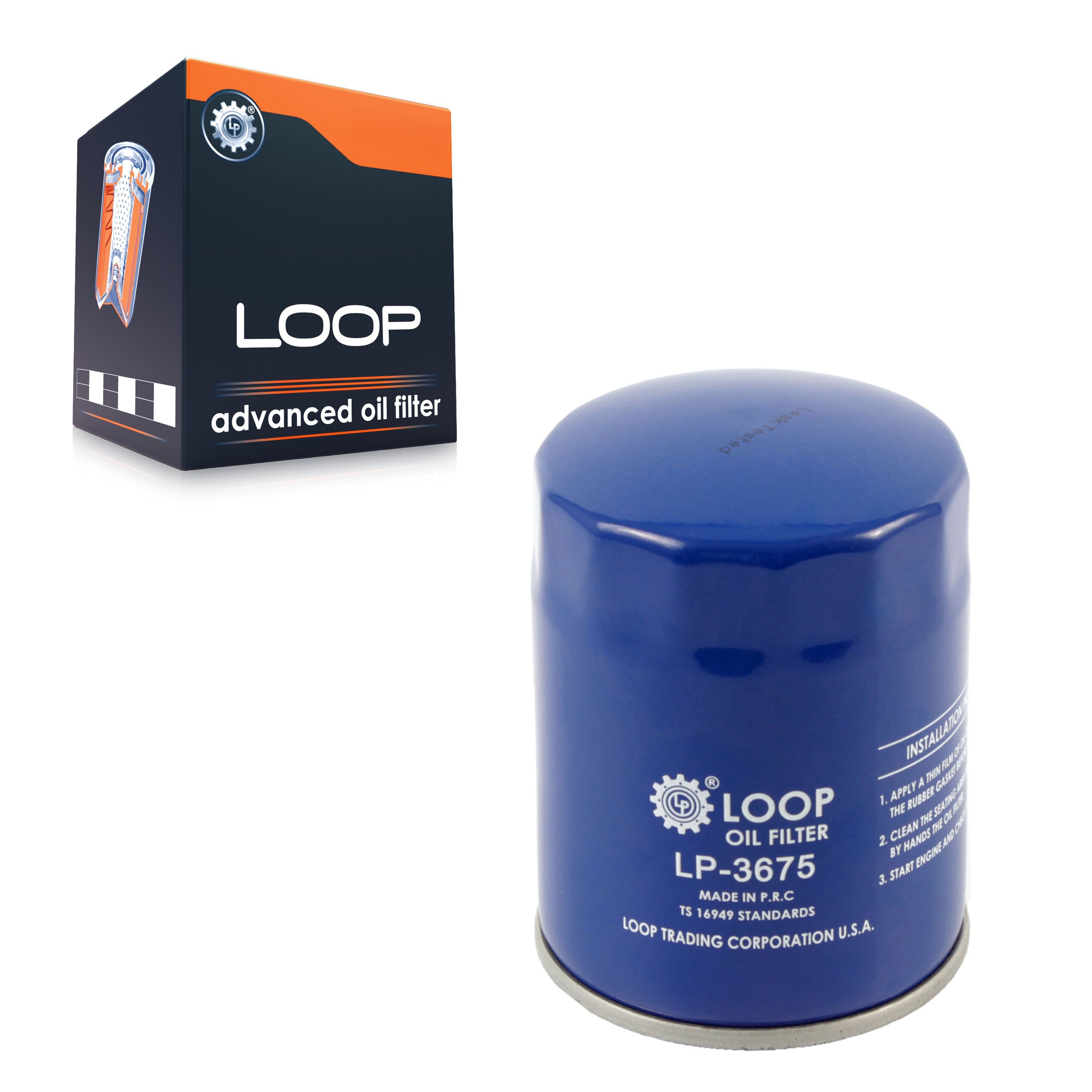 LOOP LOP-LP3675 Engine Oil Filter for 1980-2008 Isuzu Ascender, Chevrolet Silverado 1500, Chevrolet Silverado 1500 HD - N/A