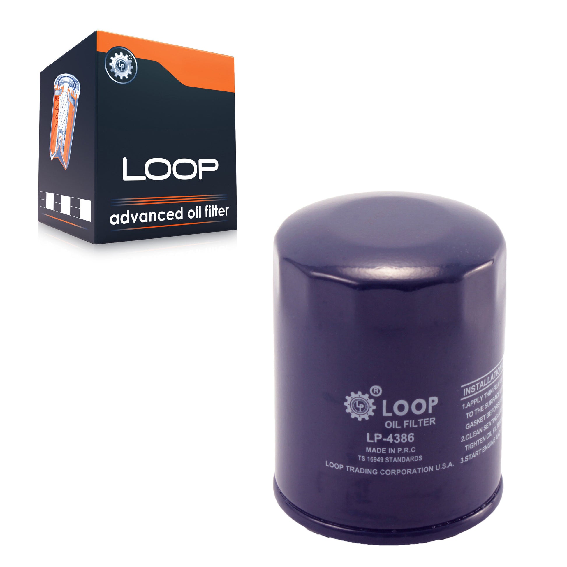 LOOP LOP-LP4386 Engine Oil Filter for 1988-2022 Lexus LS500, Suzuki Kizashi, Pontiac Vibe - N/A