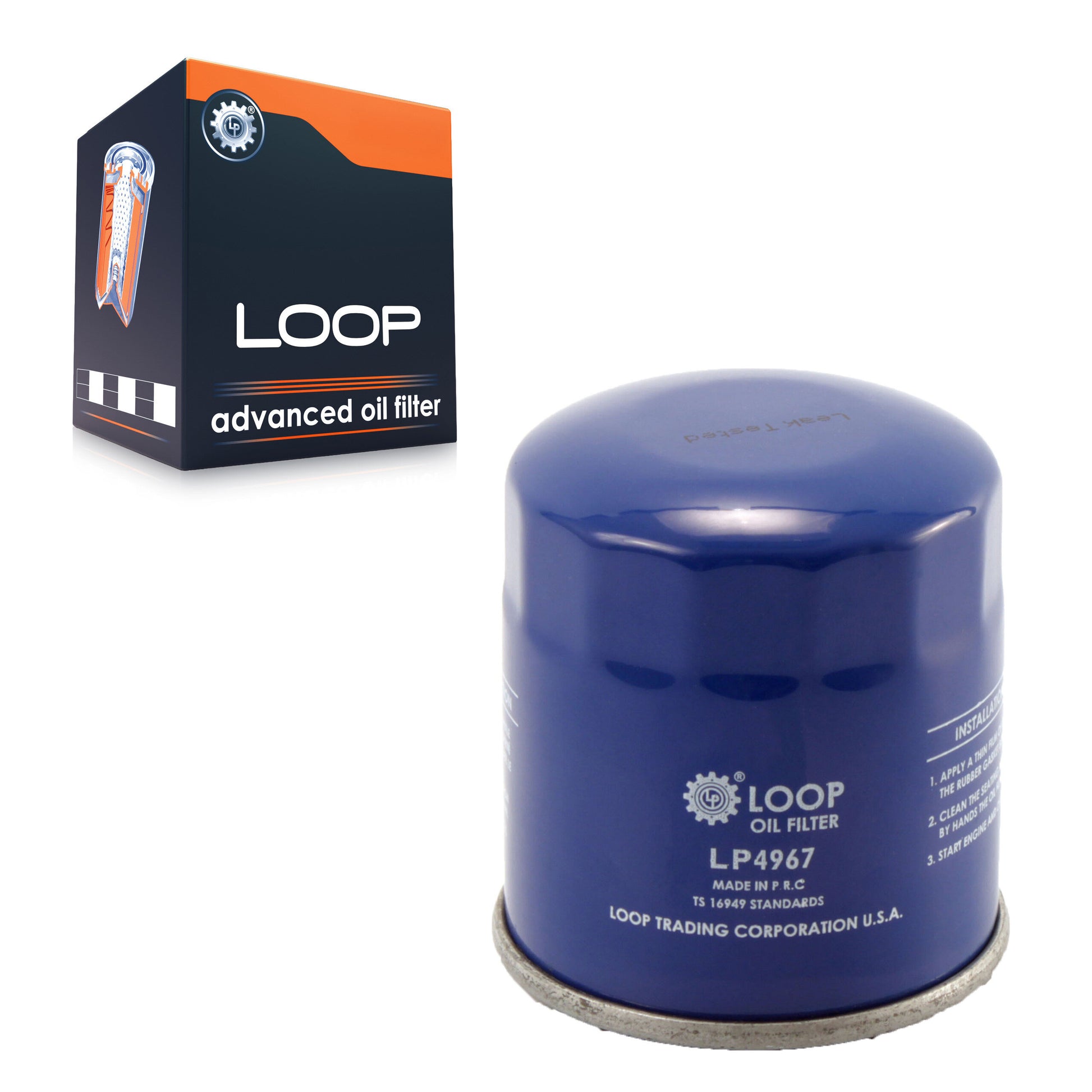 LOOP LOP-LP4967 Engine Oil Filter for 1984-2026 Lexus LX700h, Lexus UX300h, Mazda CX-50 - N/A