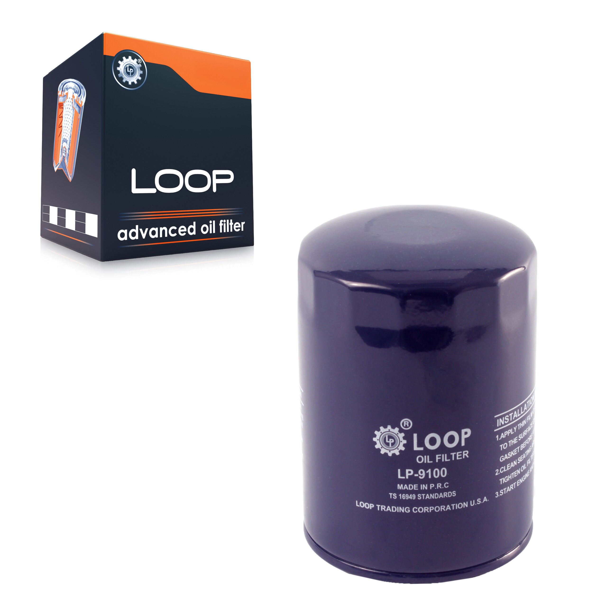 LOOP LOP-LP9100 Engine Oil Filter for 2001-2019 Chevrolet Express 4500, GMC Savana 4500, Chevrolet Silverado 2500 HD Classic - N/A