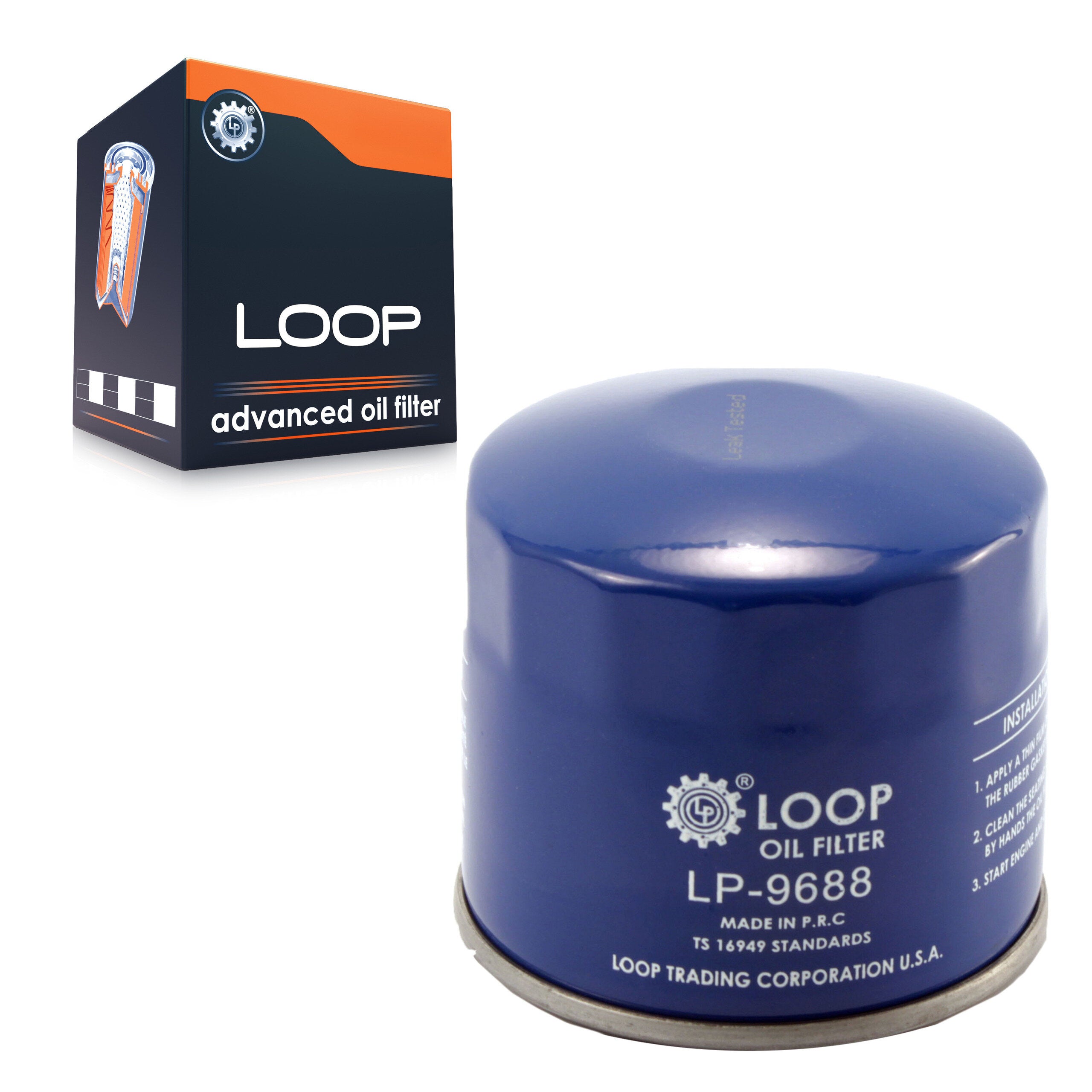 LOOP LOP-LP9688 Engine Oil Filter for 1992-2025 Kia Seltos, Kia Soul, Hyundai Elantra N - N/A