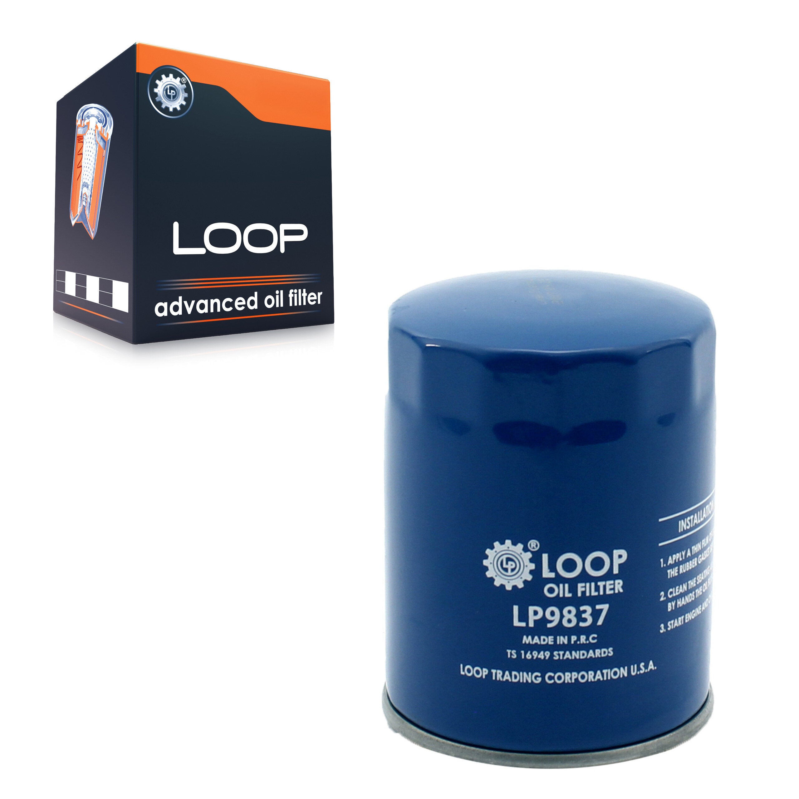 LOOP LOP-LP9837 Engine Oil Filter for 2004-2012 Chevrolet Impala, Pontiac G6, Buick Lucerne - N/A