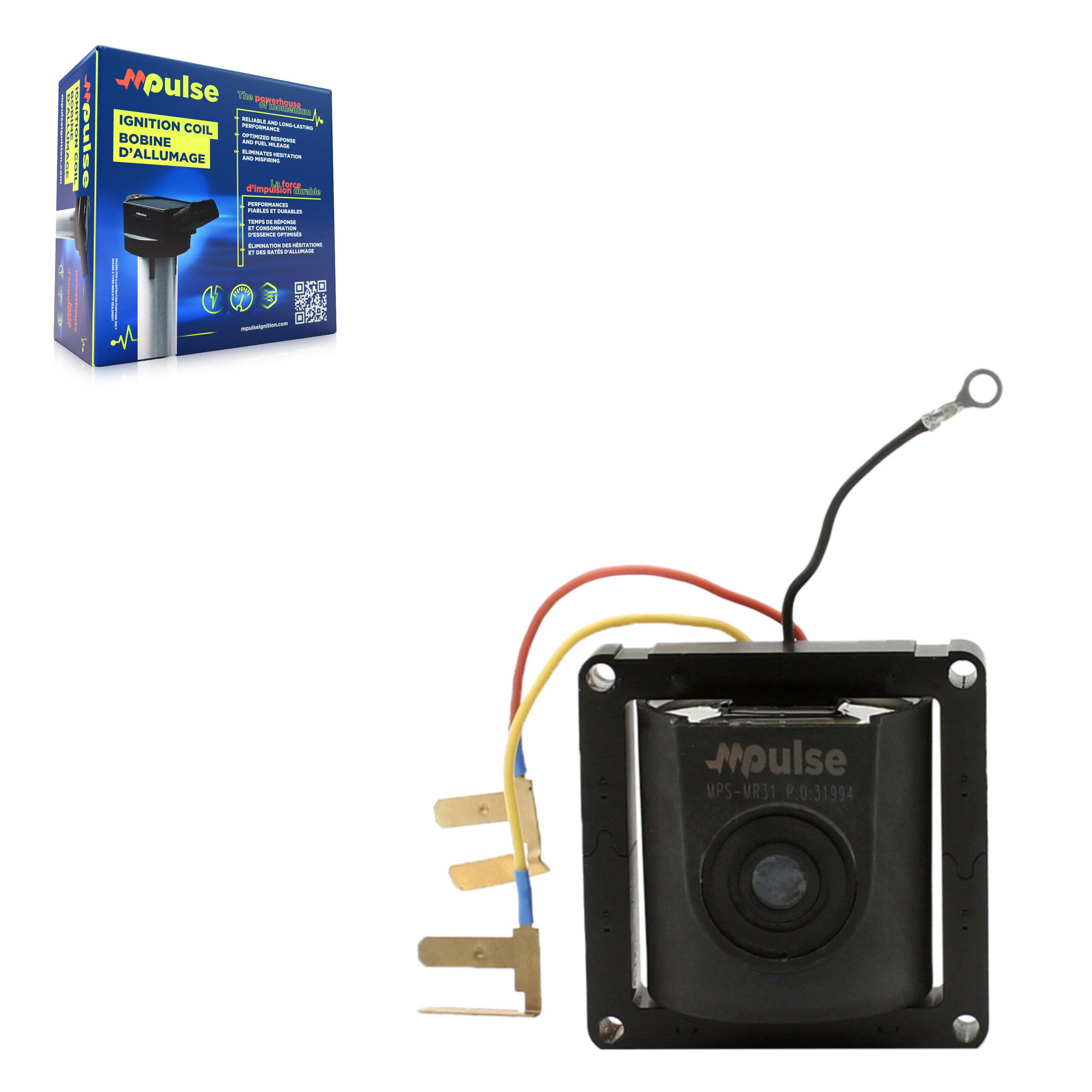 Mpulse MPS-MR31 Ignition Coil for 1980-1990 Chevrolet V3500, Chevrolet Caprice, Chevrolet P30 - N/A